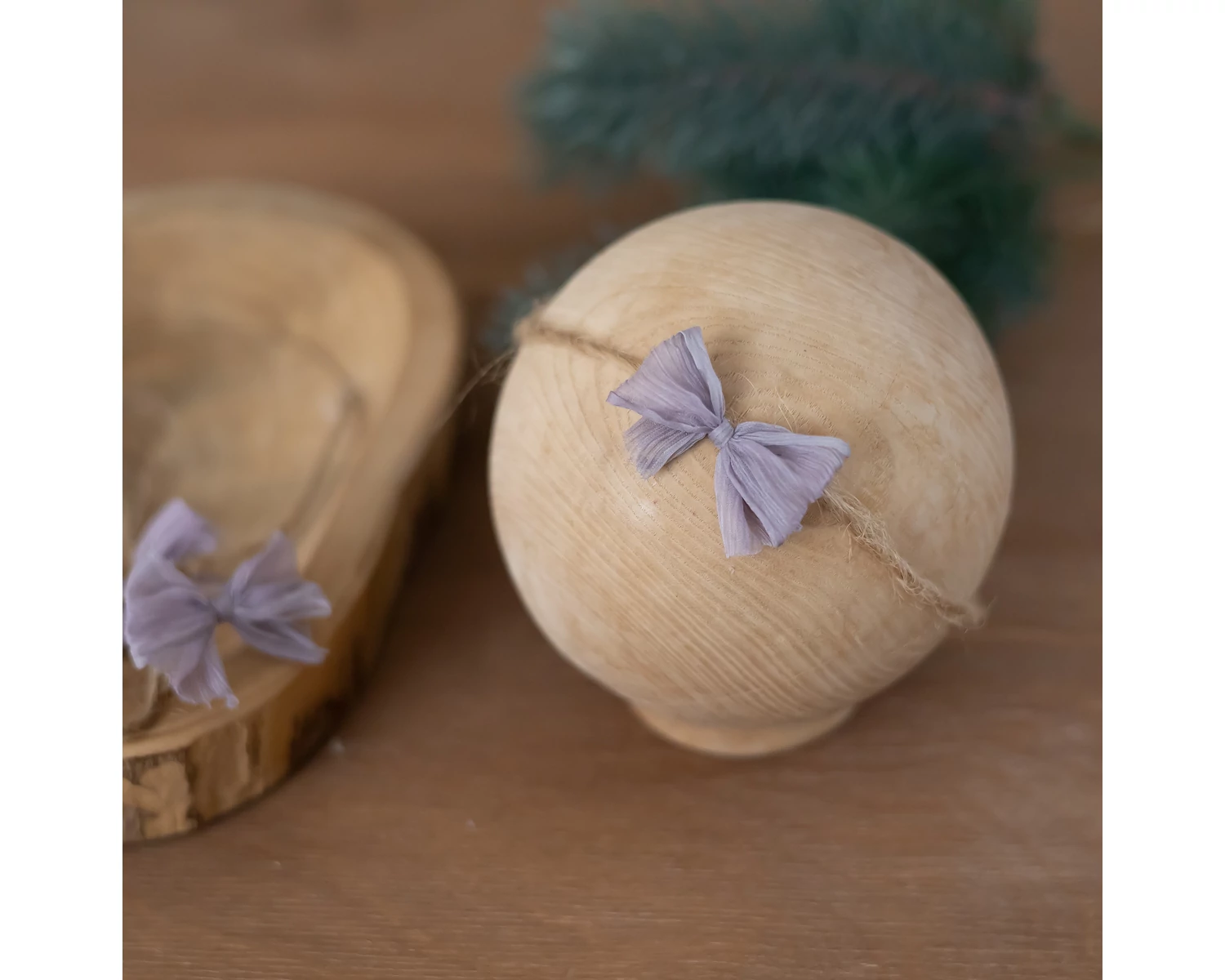 Antique purple, silk bow headband