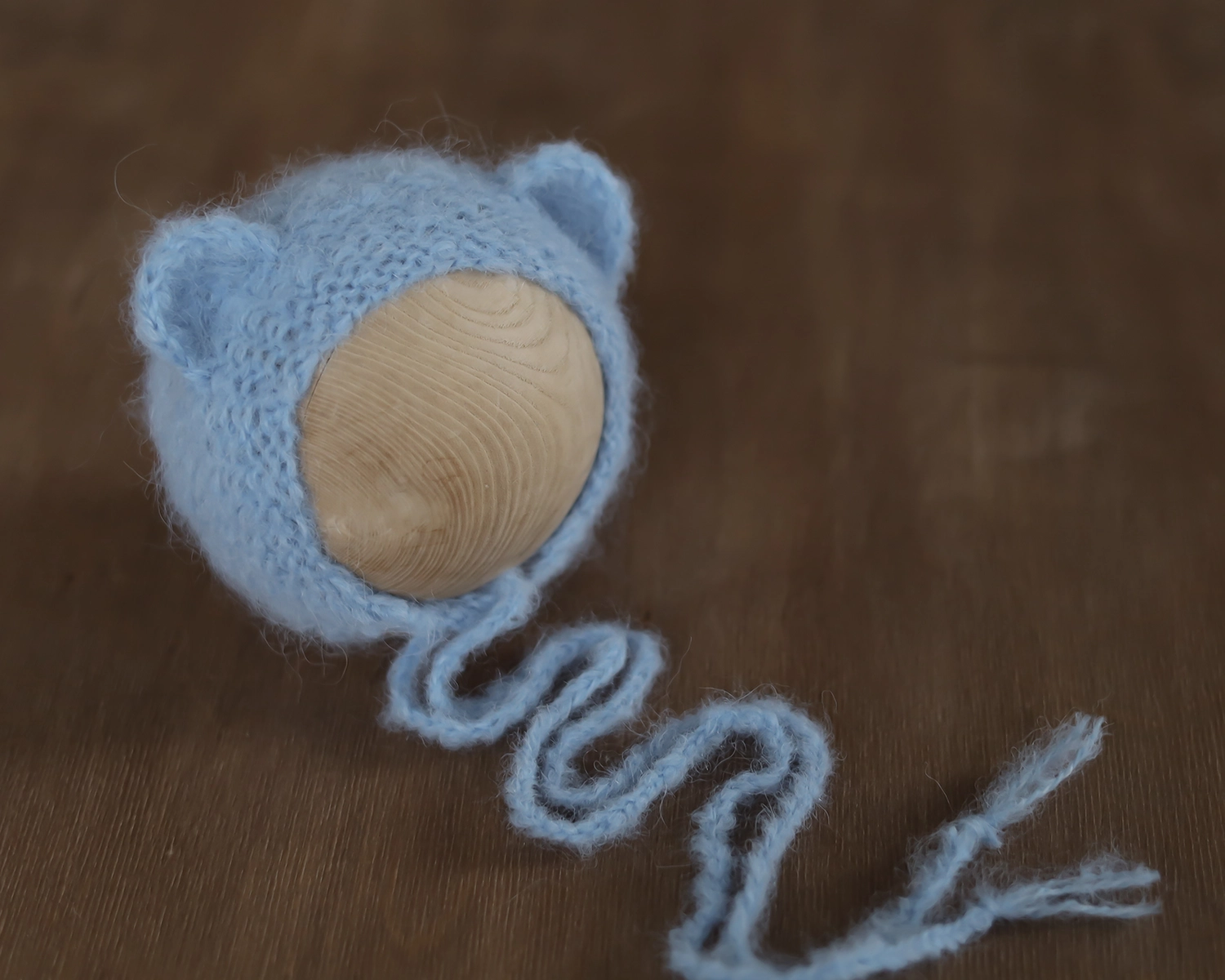 Blue Newborn Bear Bonnet