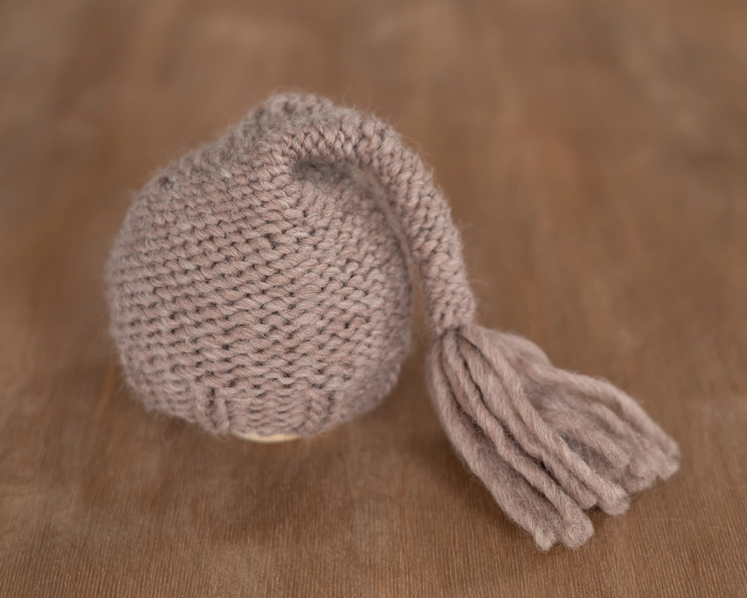 Brown Chunky Newborn Sleapy Hat