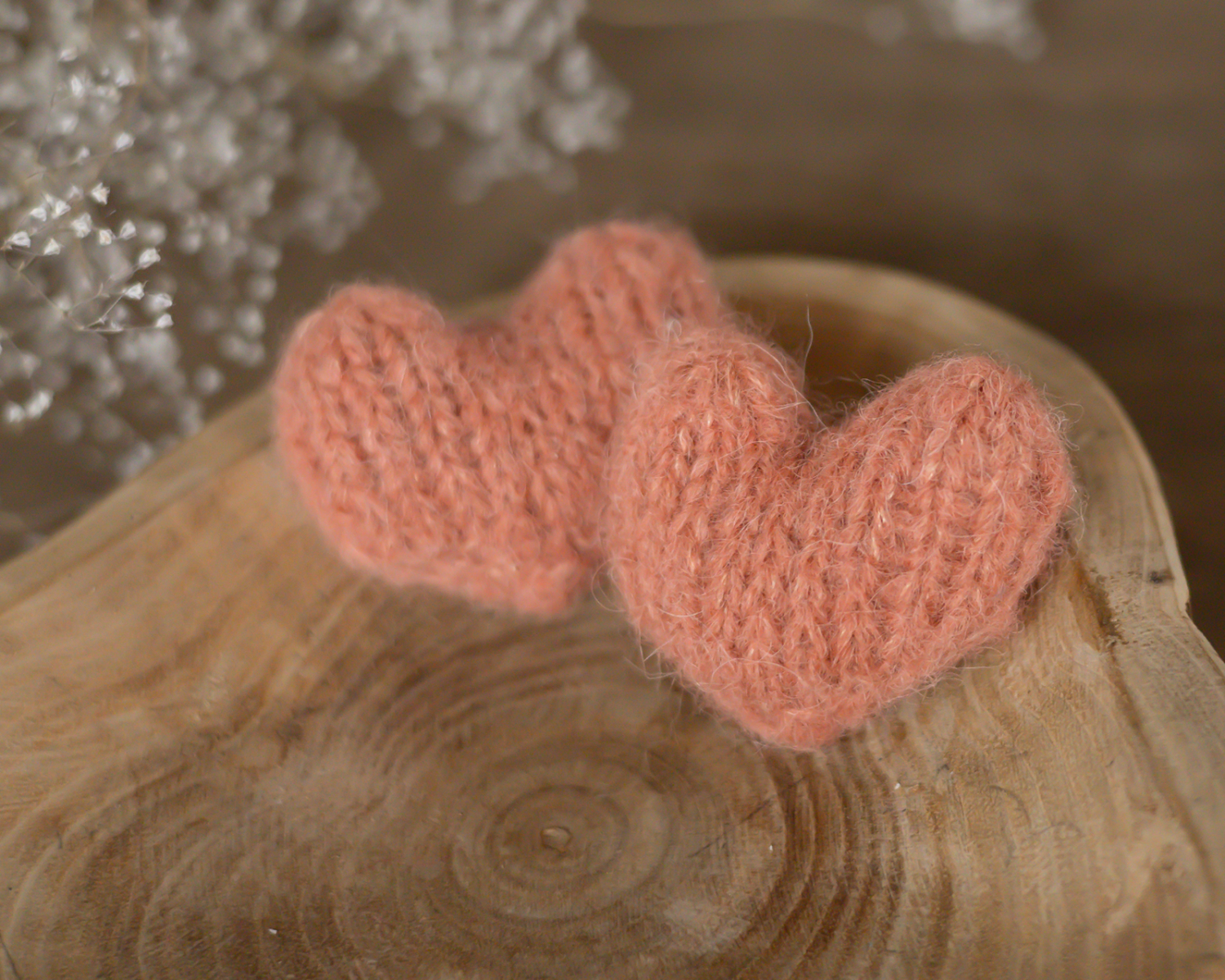 Mini, Knitted Heart, Terracotta