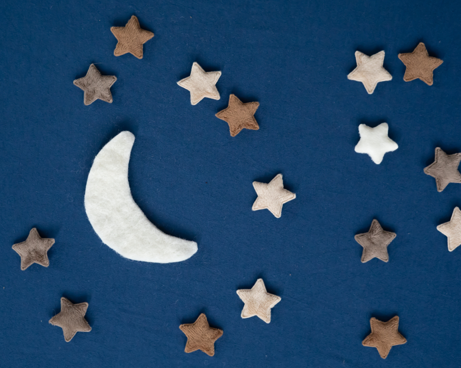  Cream - Beige Stars and Moon in Set