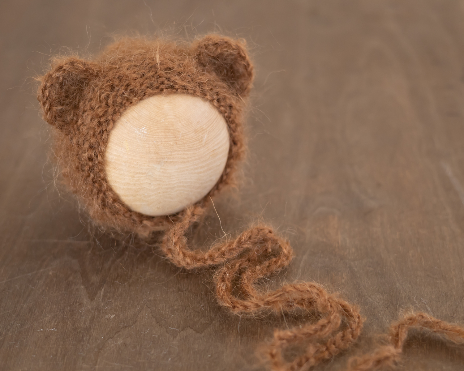 RTS Knitted Panda Bear Bonnet Toy Set Newborn Photography Props Bear Props  Newborn Panda Posing Toy Panda Bonnet 