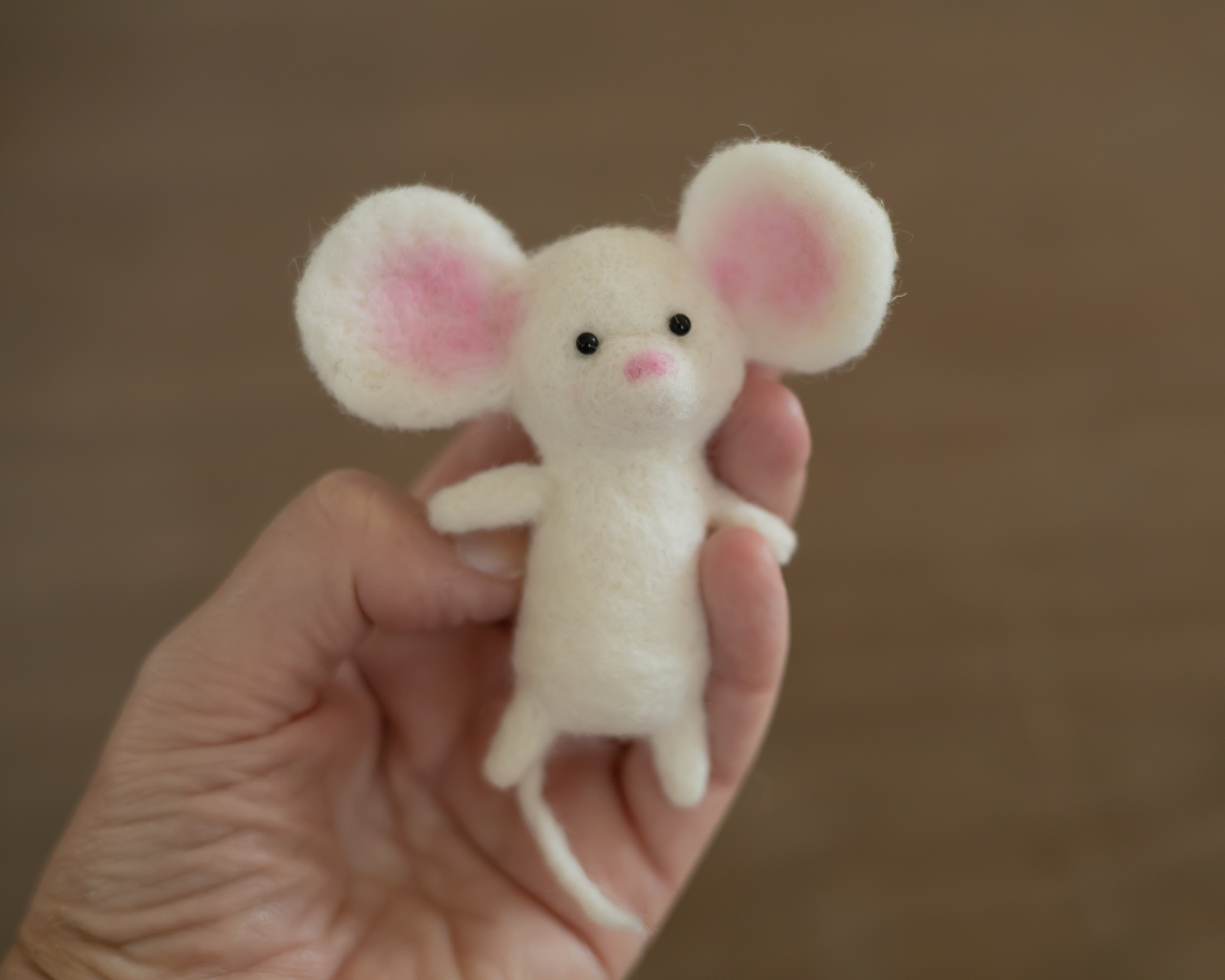 PRE-ORDER Felted, Ivory Mouse