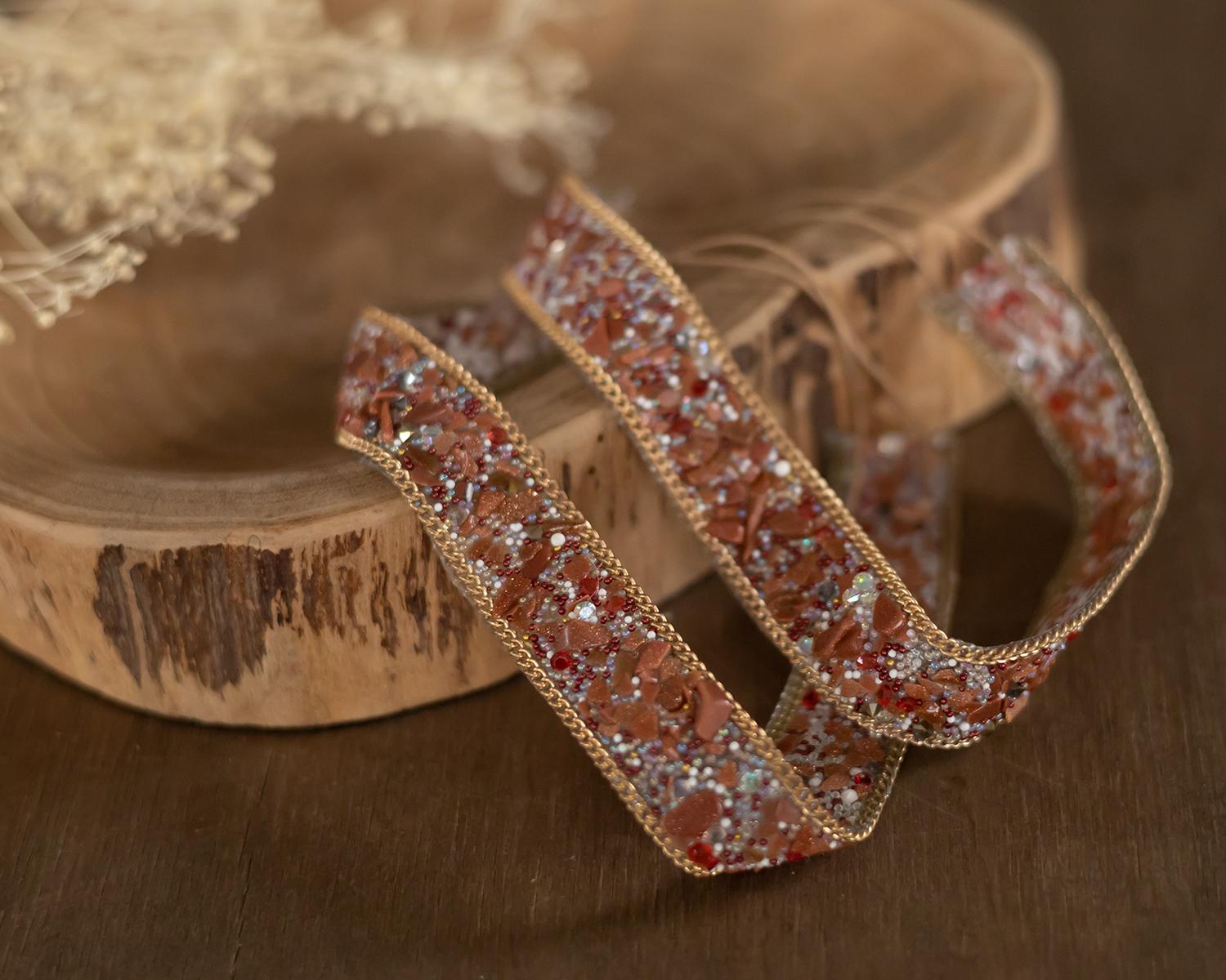 Headband with Stones, Terracotta