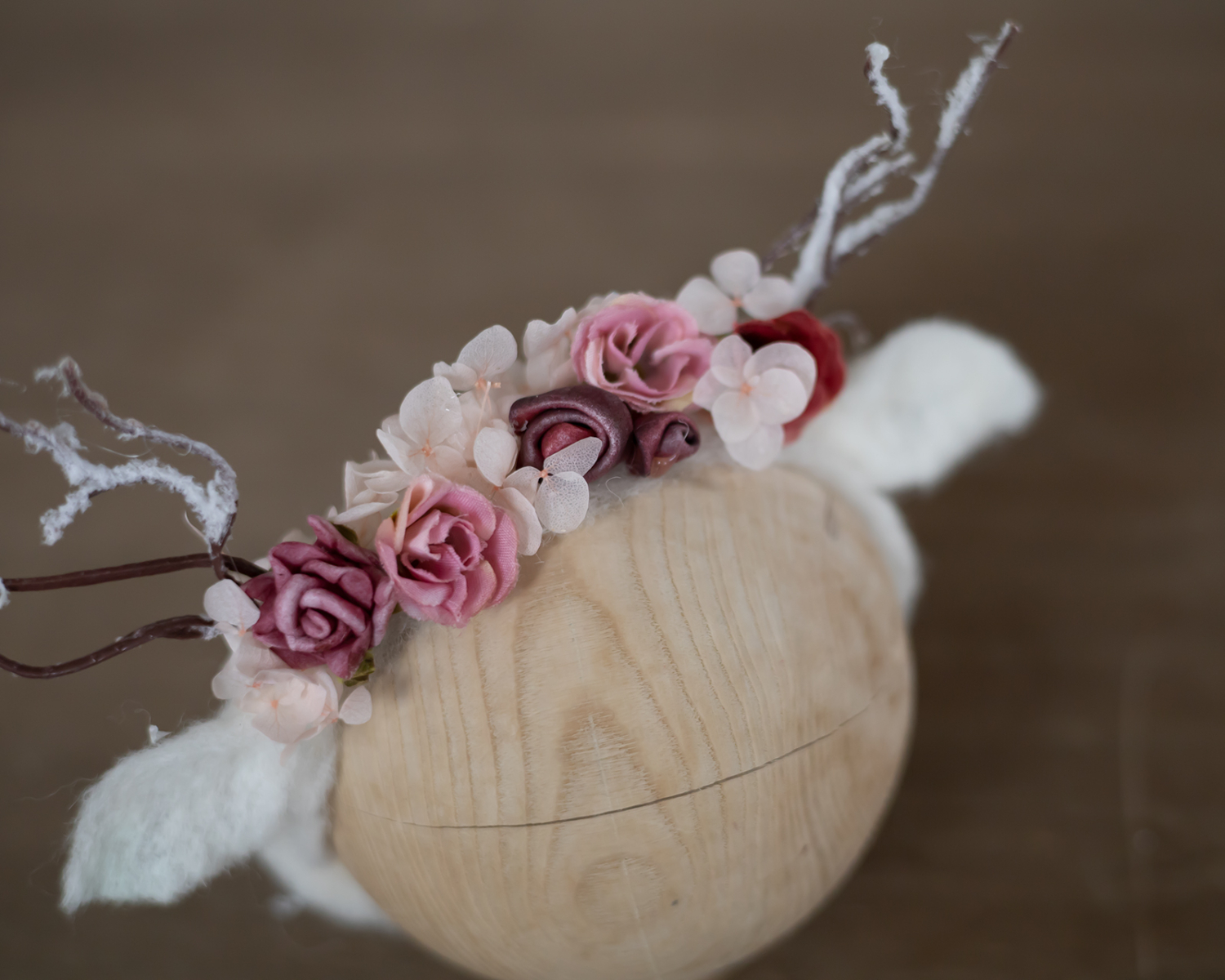 Reindeer floral headband - 0-1 year