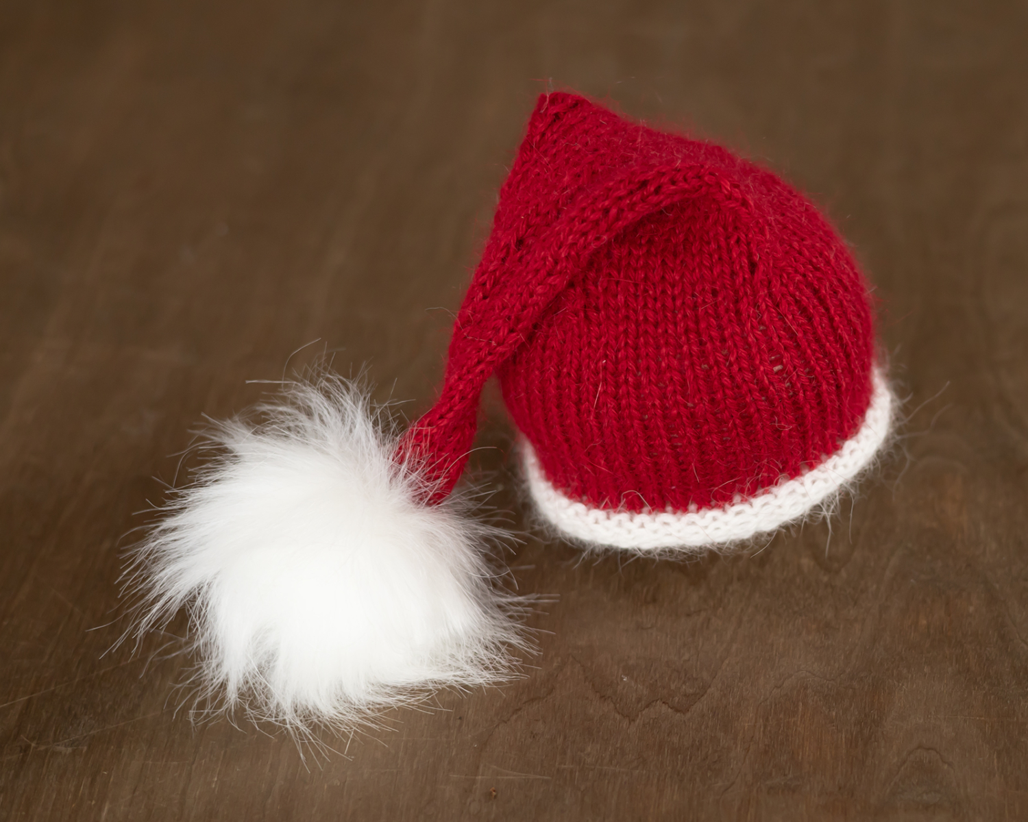 Red-White Newborn Santa Sleepy Hat  0-2 month