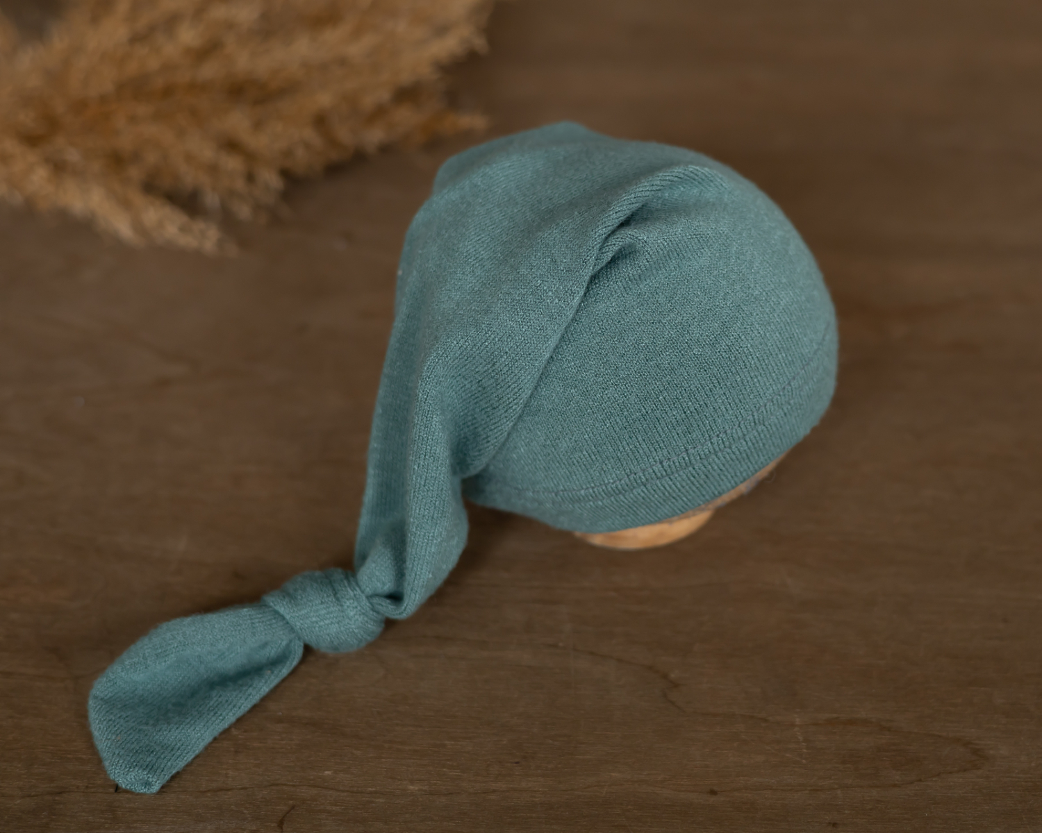 Sea green newborn sleepy hat