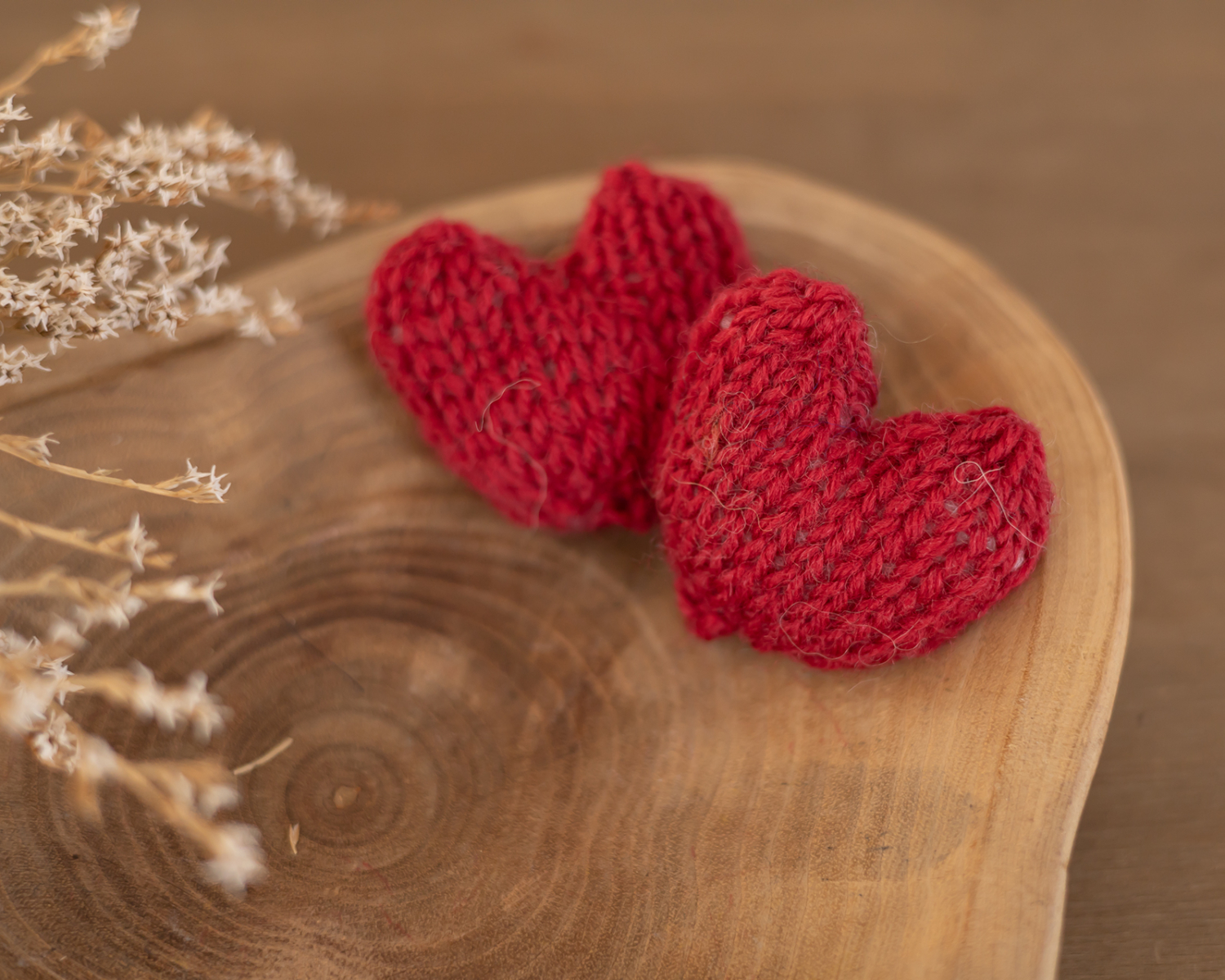 Mini, Knitted Heart, Red
