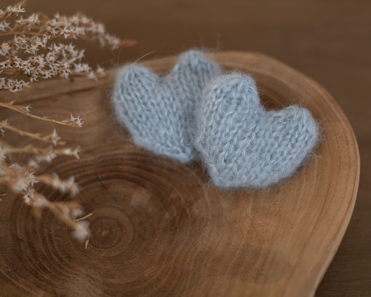 Mini, Knitted Heart, Light Blue I.