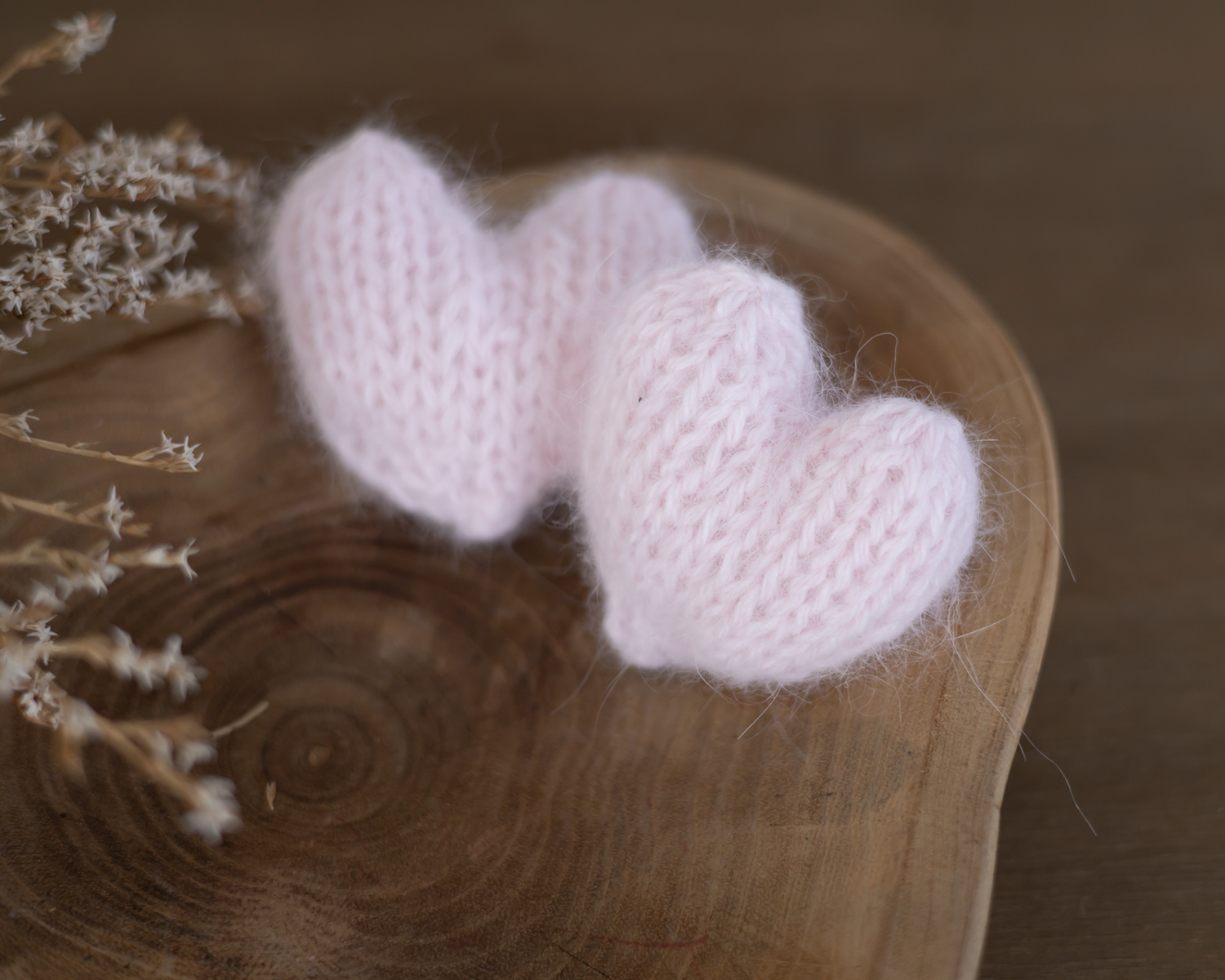 Mini, Knitted Heart, Pale Pink II.