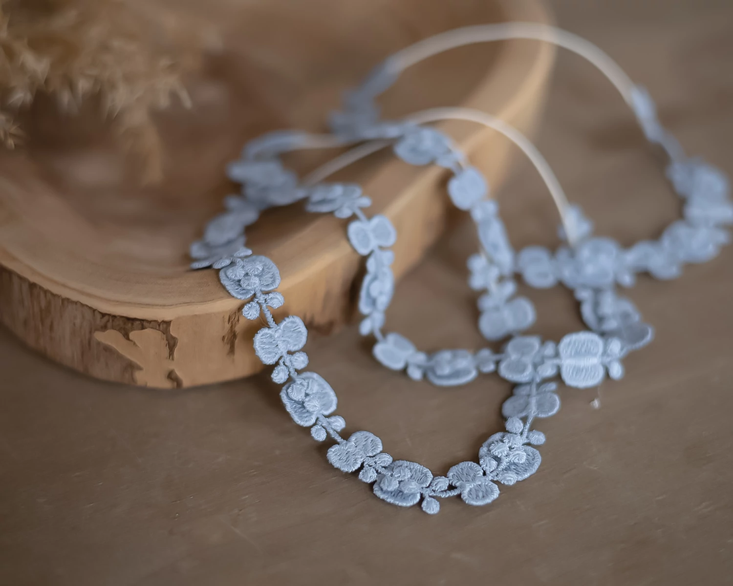 Szürkéskék leveles fejpánt