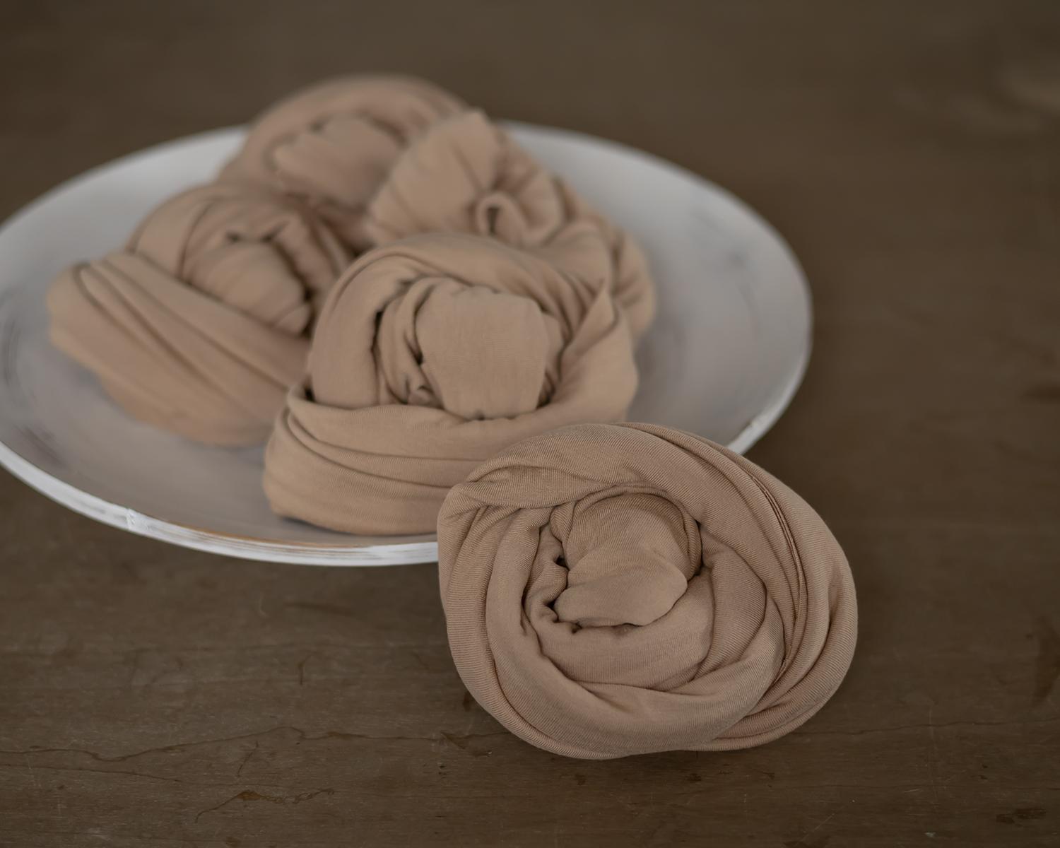 Milk Coffee Stretch Knit Wrap