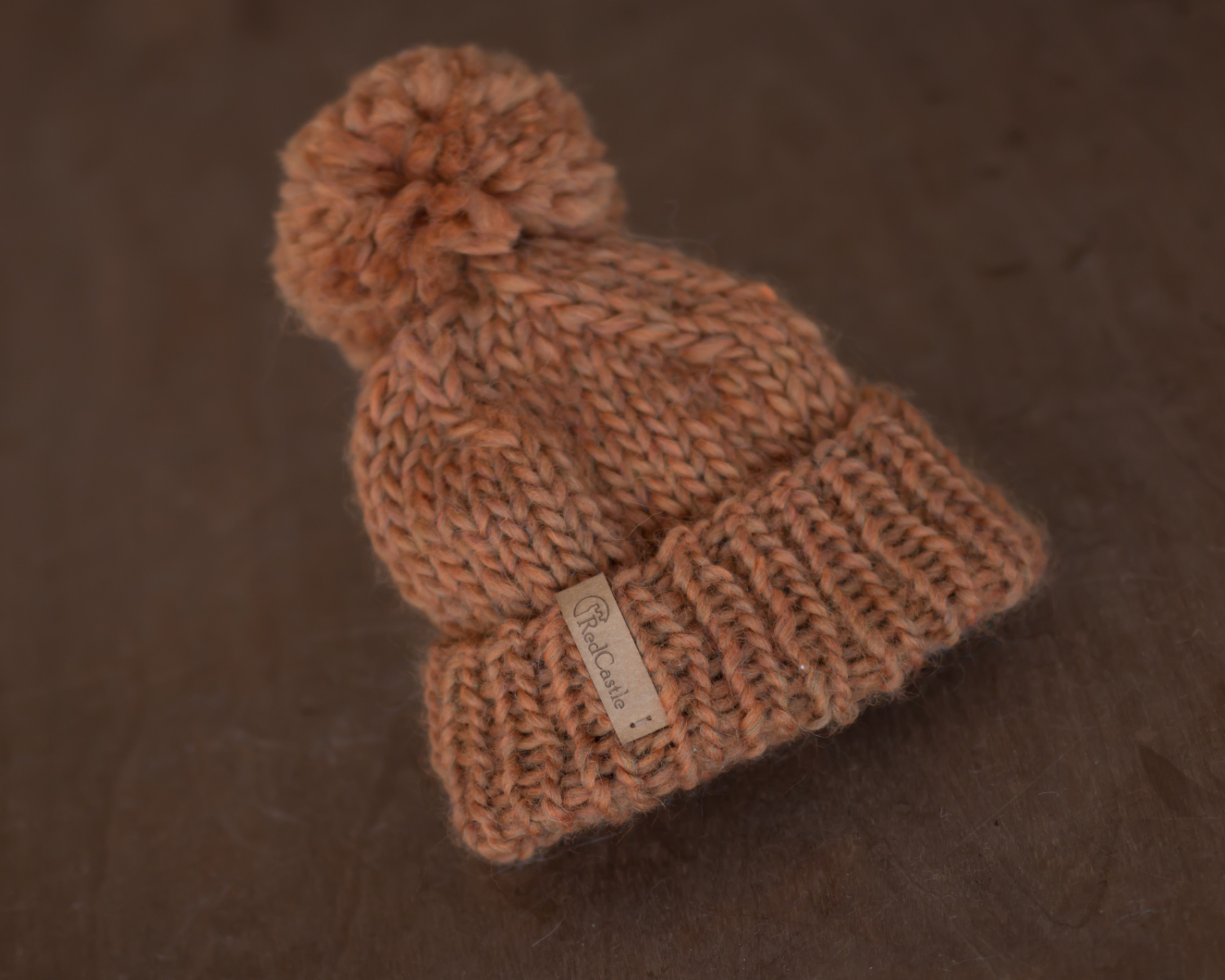 Cinnamon chunky knit hat - 3-6 month - on stock