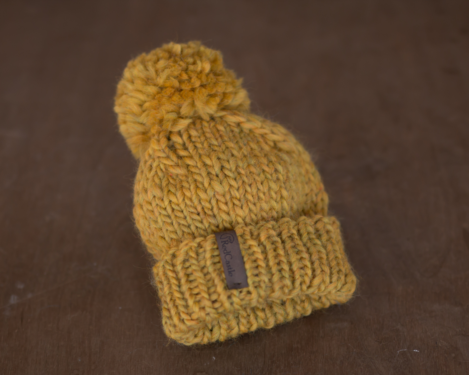 Saffron chunky knit hat - 3-6 month - on stock