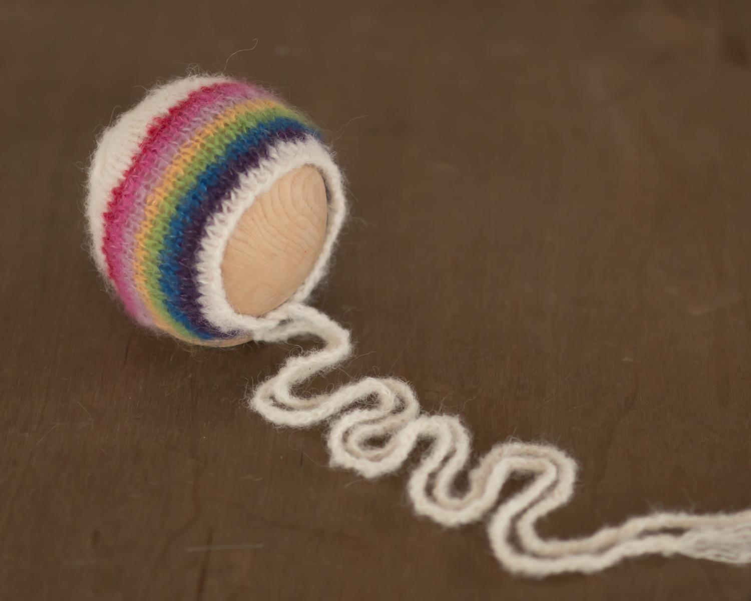 Rainbow Nr.1 Newborn Bonnet