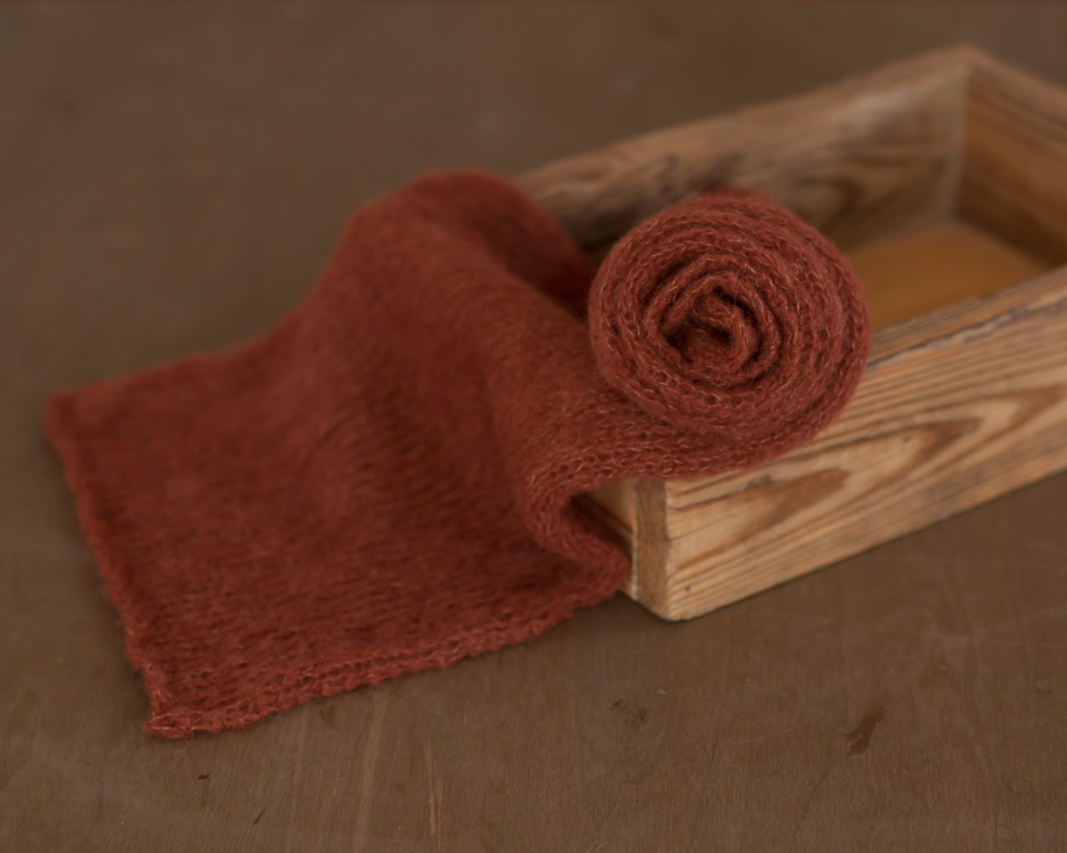 PRE-ORDER Rust mohair knitted Wrap 150cm (59 in) or set with the matching newborn Bonnet