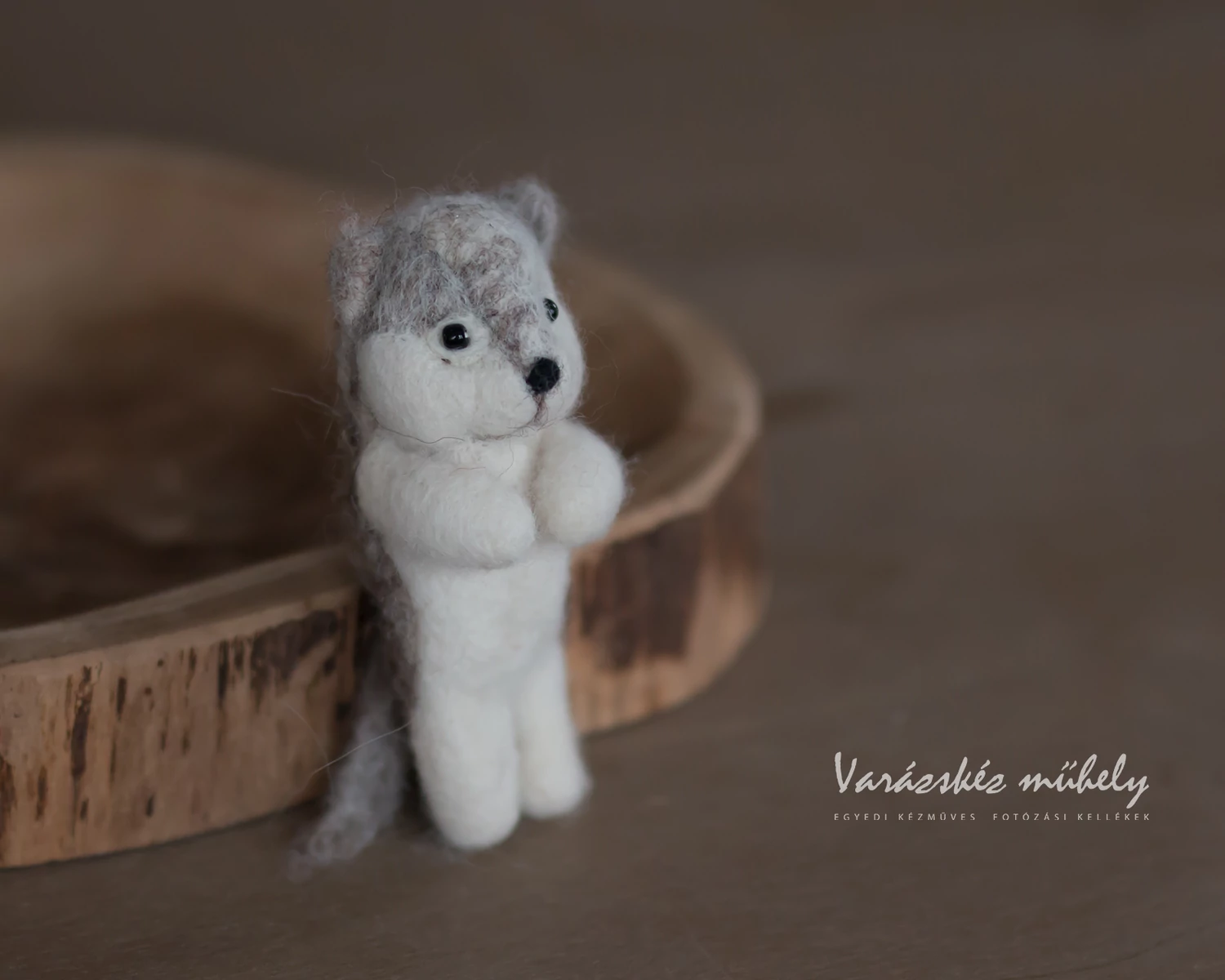 Felted, White-Gray Husky Puppy / Dog