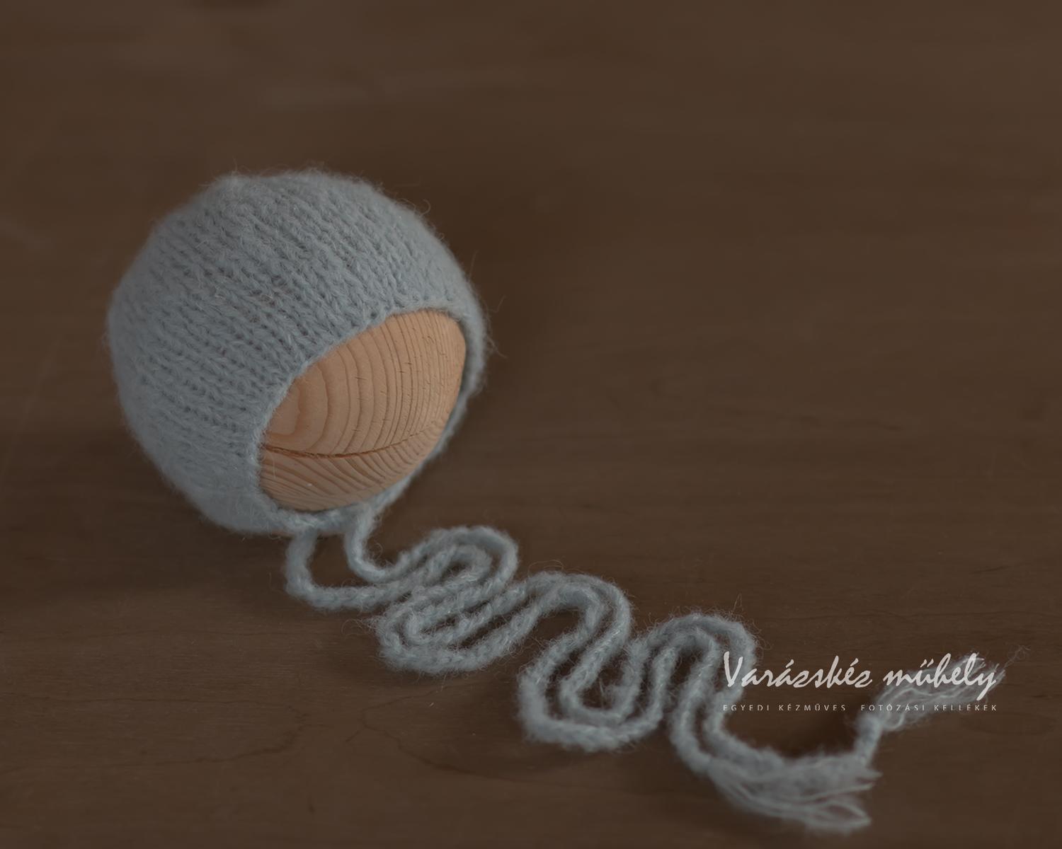 Light Blue Newborn Mohair Bonnet