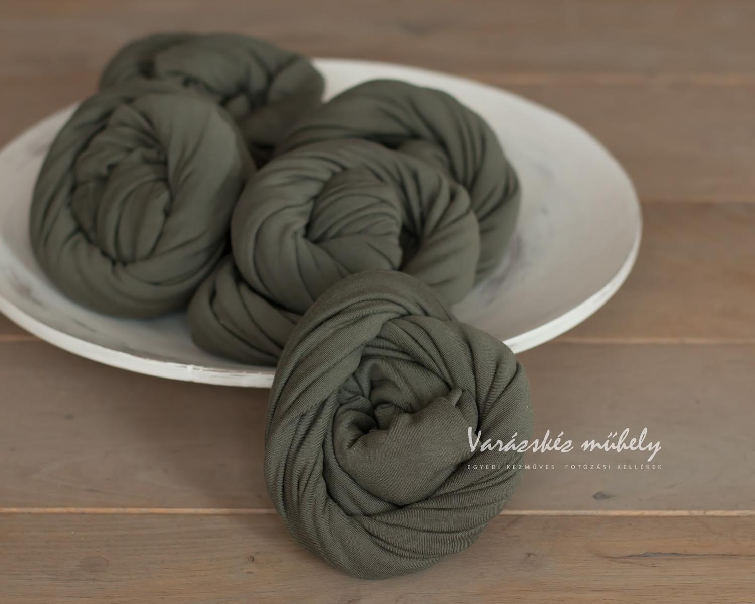 Olive Green Stretch Knit Wrap