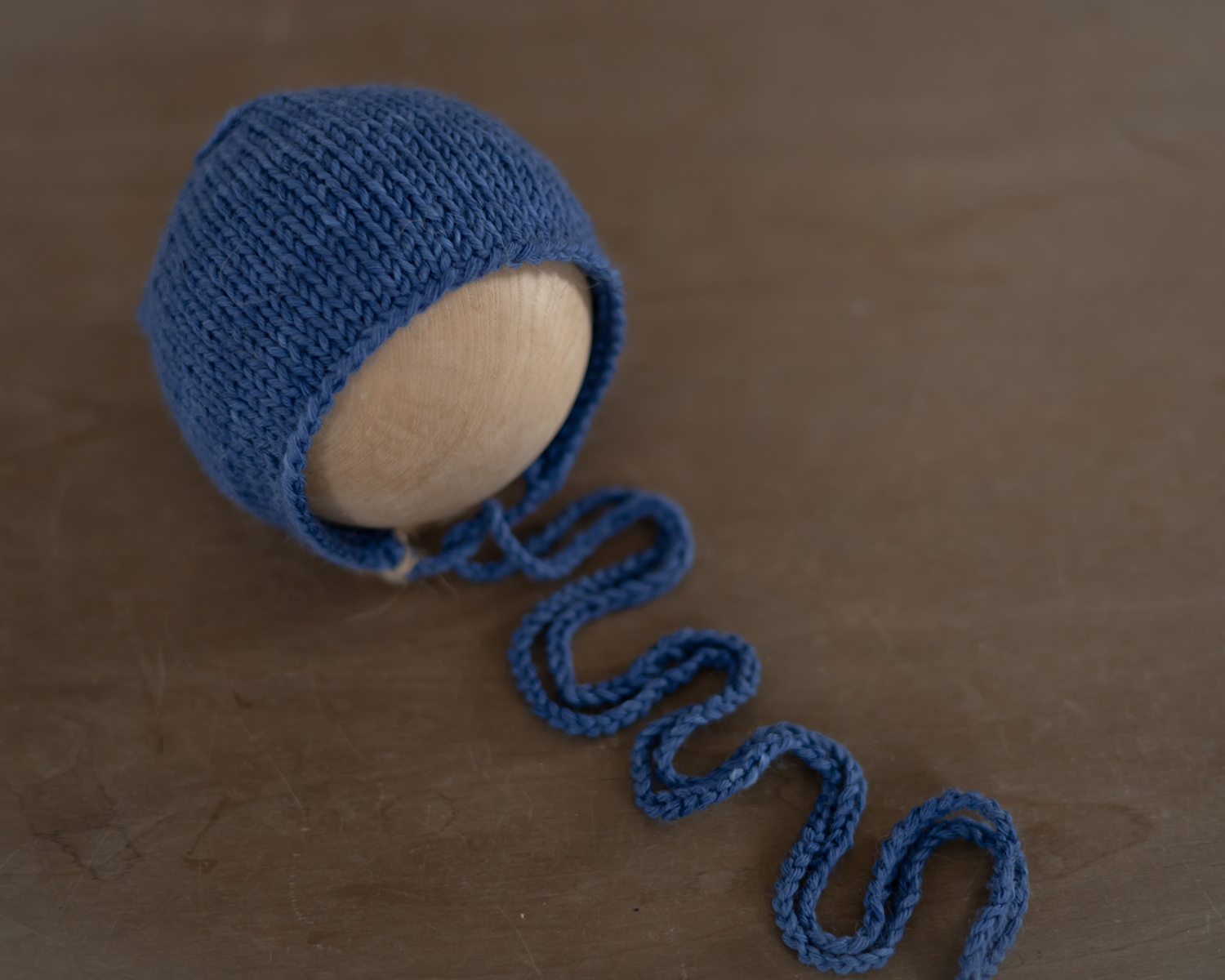 Blueberry Hand Dyed Newborn Bonnet
