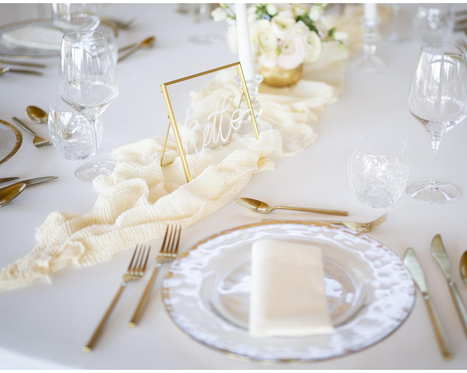 Gauze / Cheesecloth Table Runner Ecru