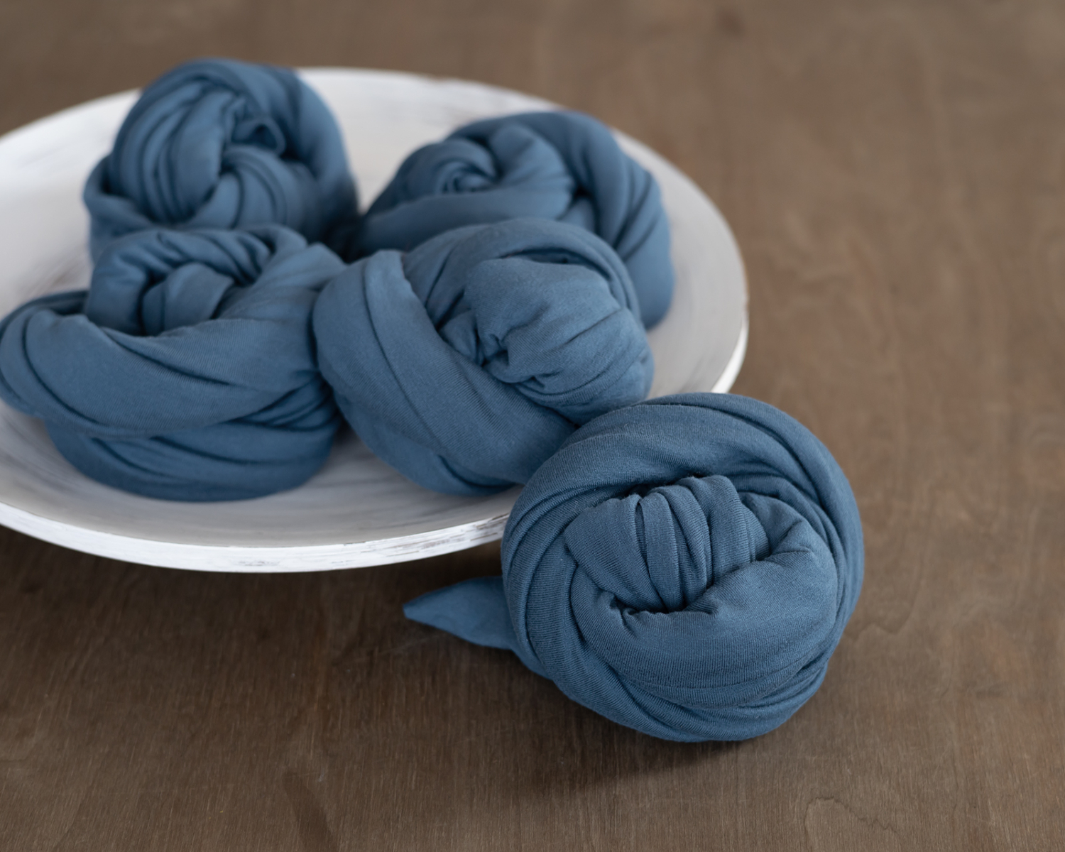 Faded Blue Knit Wrap