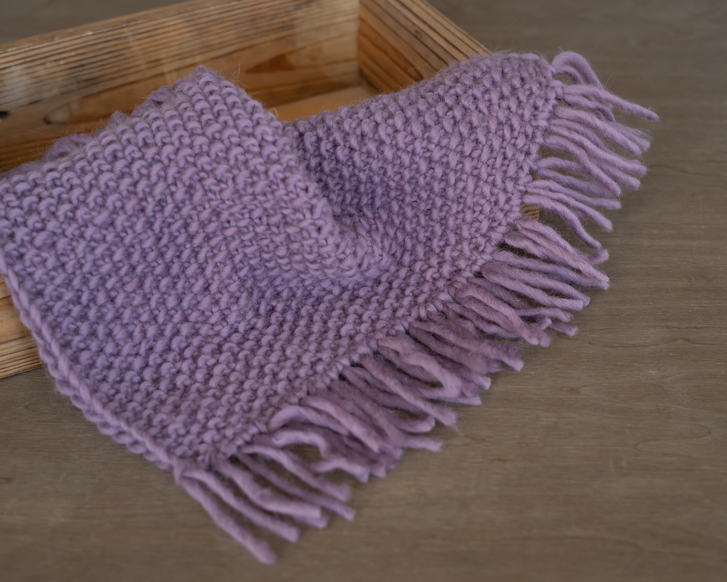 Purple Fringed Blanket