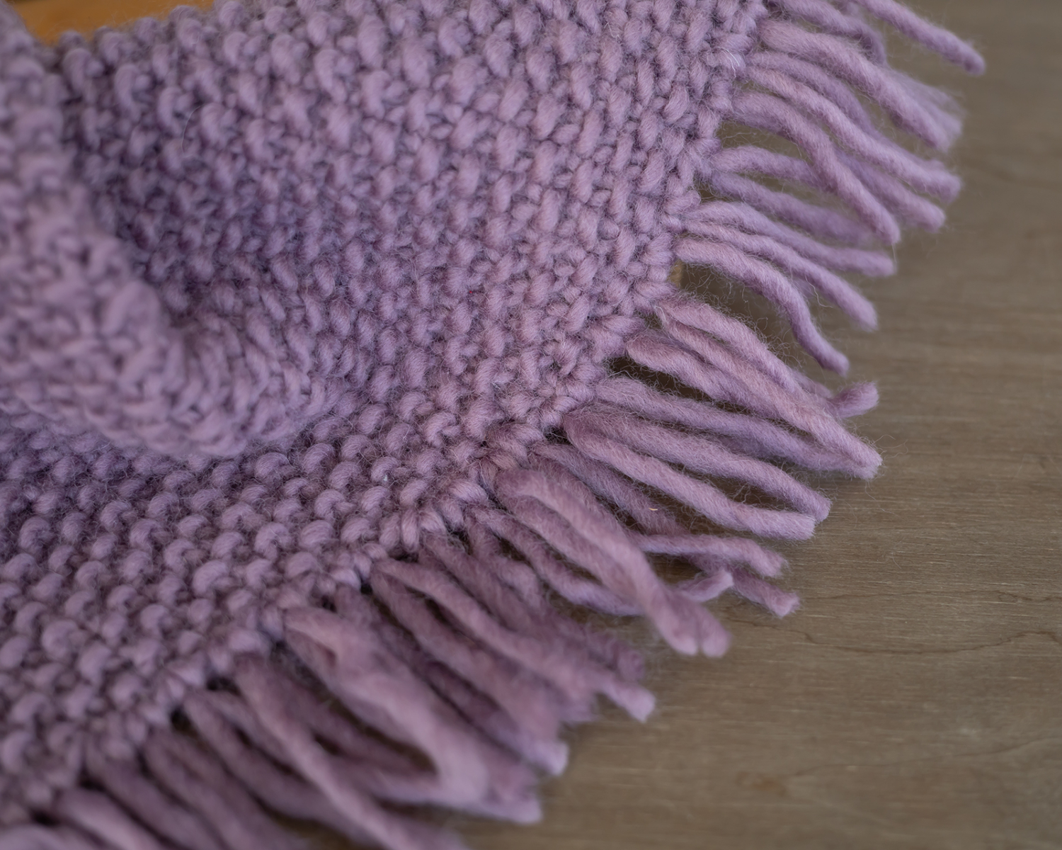 Purple Fringed Blanket