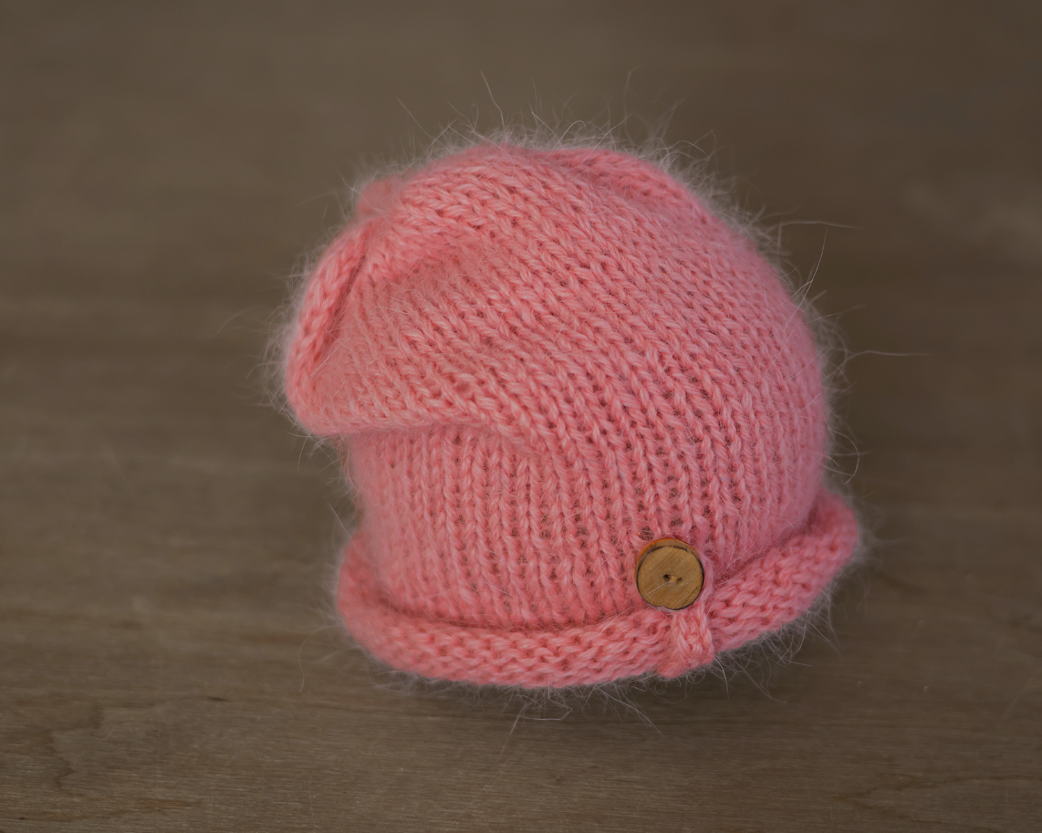 Mauve Rose Newborn Slouchy Hat 
