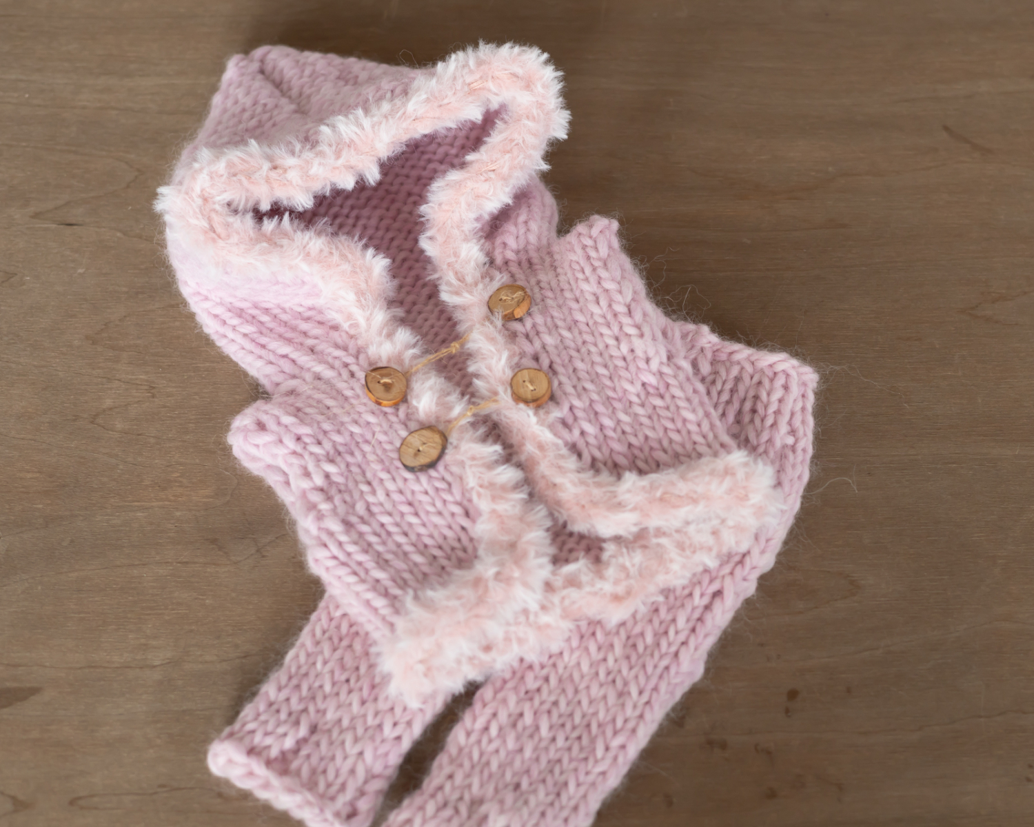 Pink knitted vest