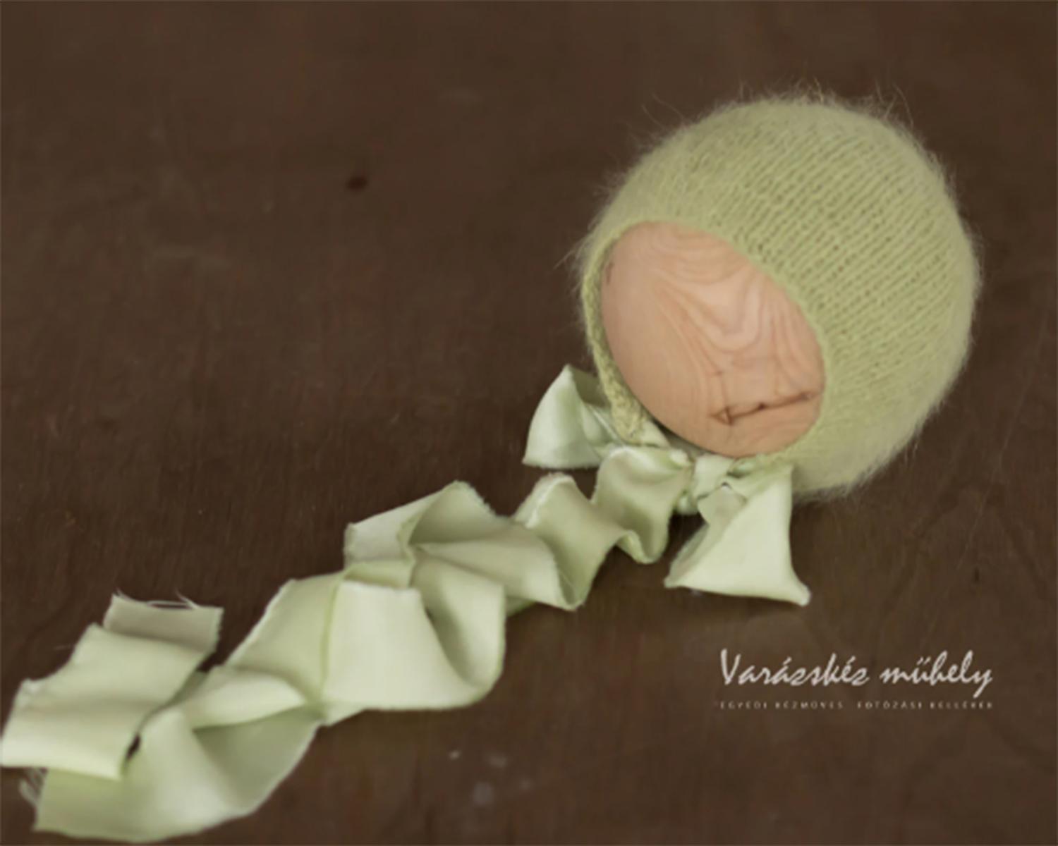 Pistachio Angora Bonnet