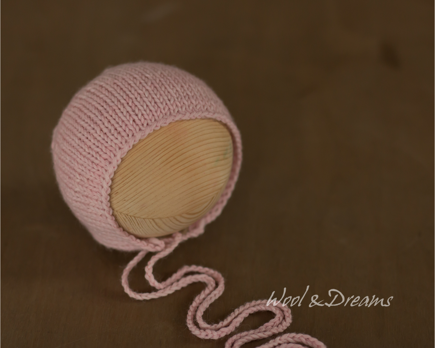 Pink Hand Dyed Newborn Bonnet