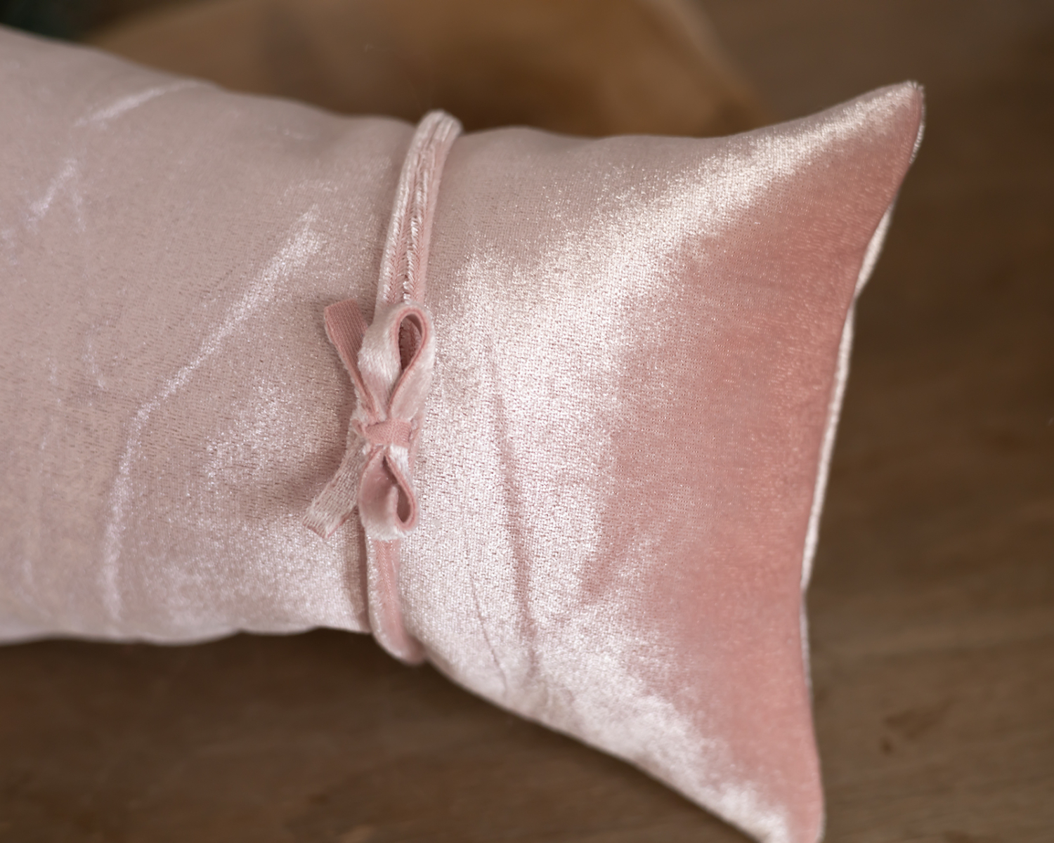 Antique pink posing pillow in set - newborn photo prop