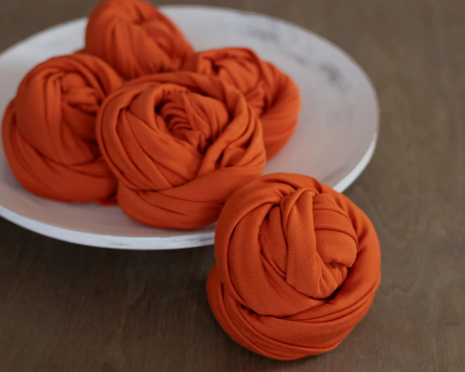 Rust Orange Stretch Knit Wrap