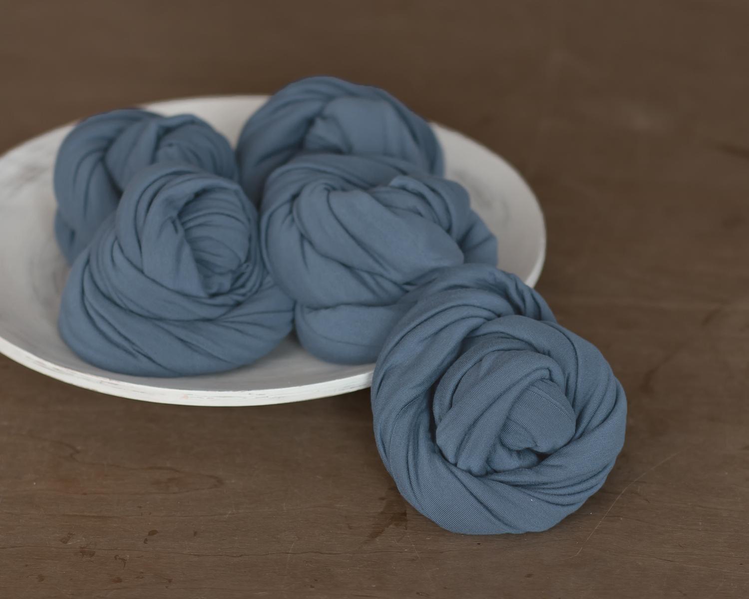 Slate Blue Stretch Knit Wrap
