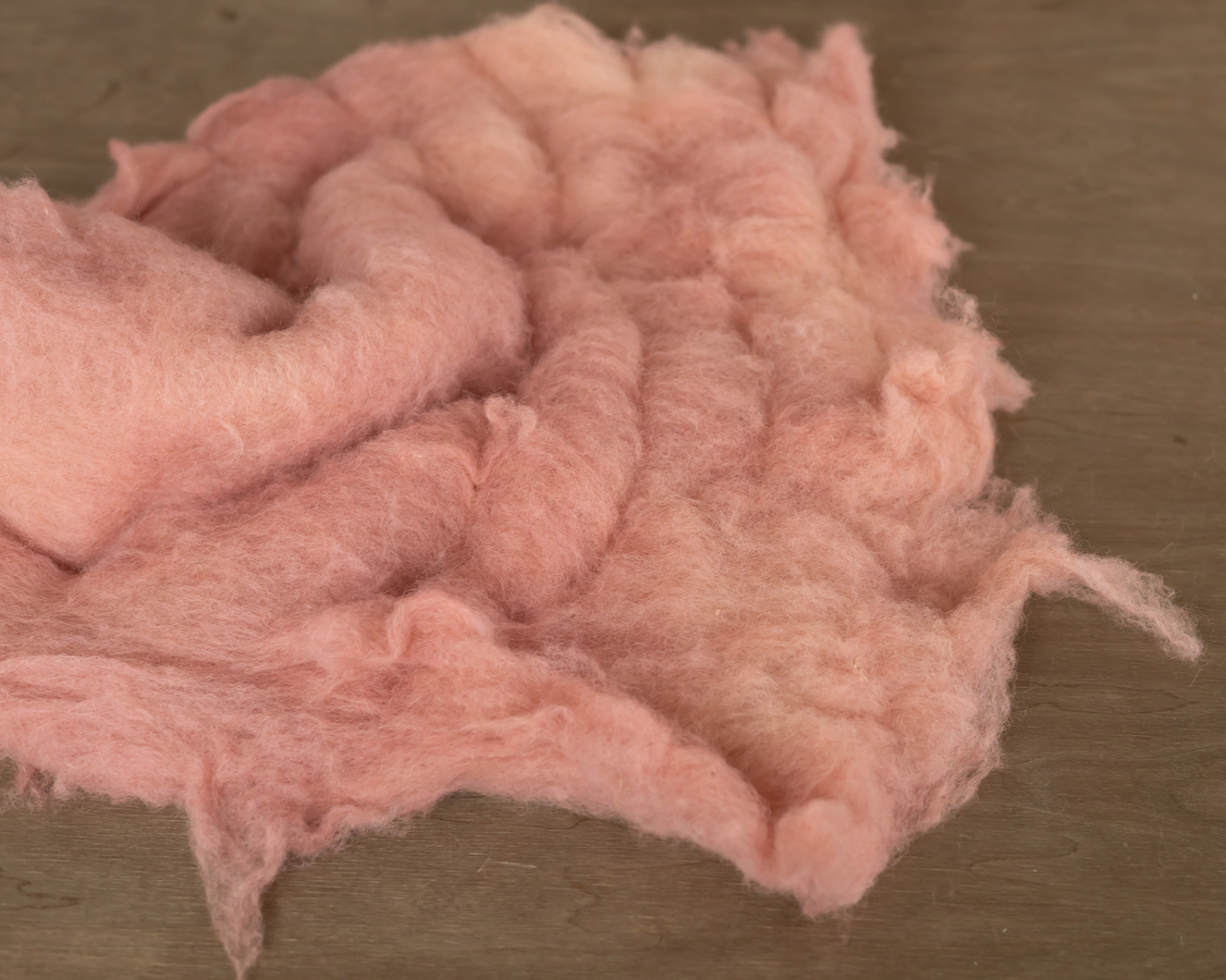 Rose Peach Wool Fluff Basket Stuffer