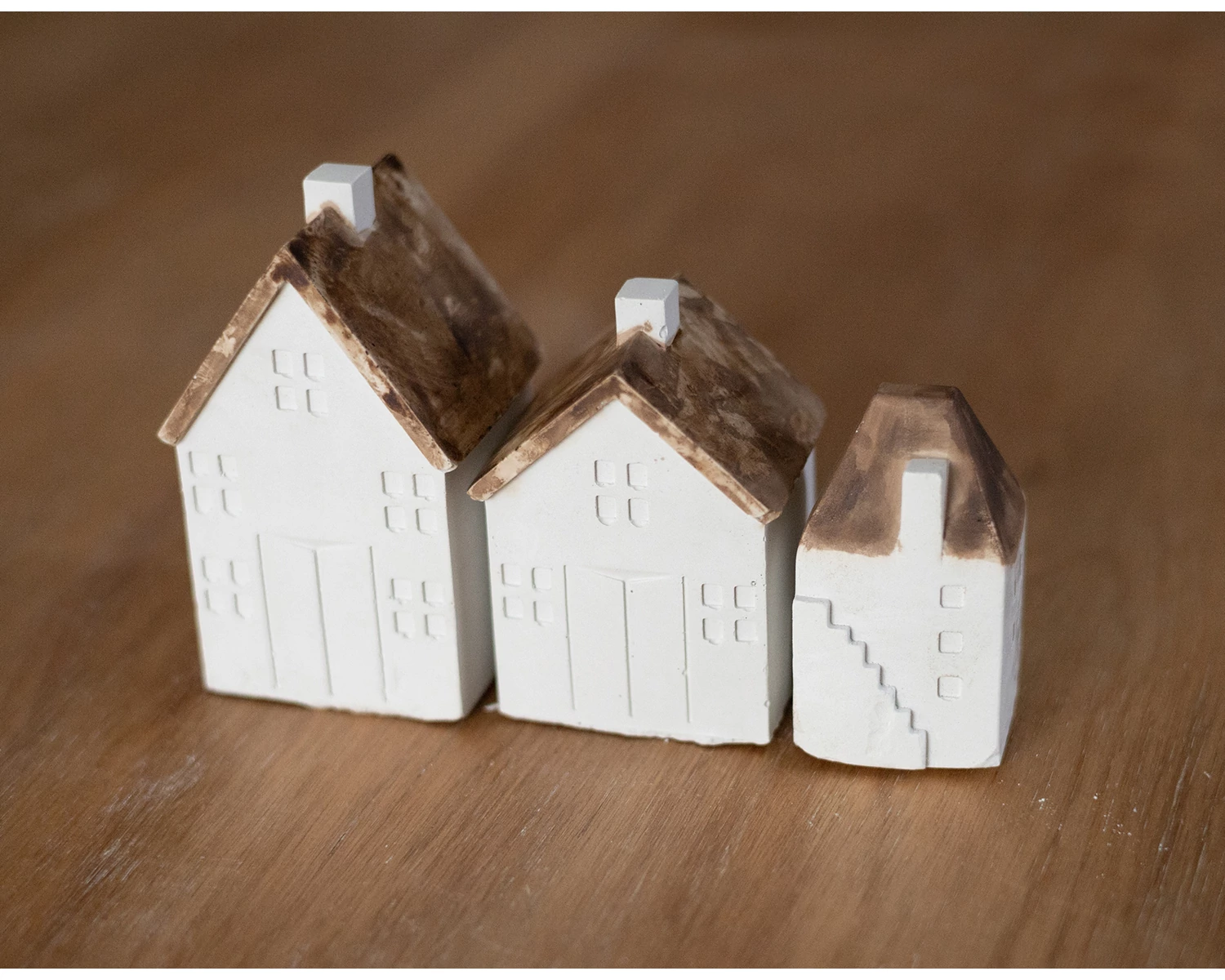 3 darabos házikó szett – kreatív, festhető, natúr, rusztikus vintage dekoráció