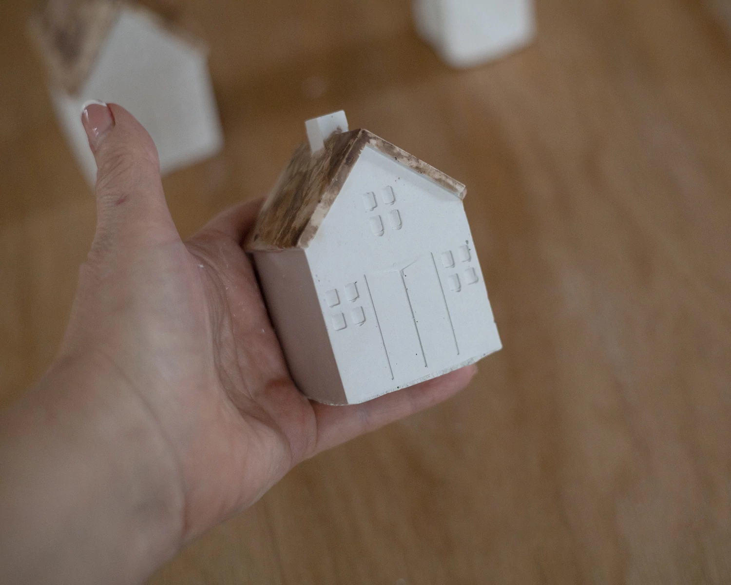 3 darabos házikó szett – kreatív, festhető, natúr, rusztikus vintage dekoráció