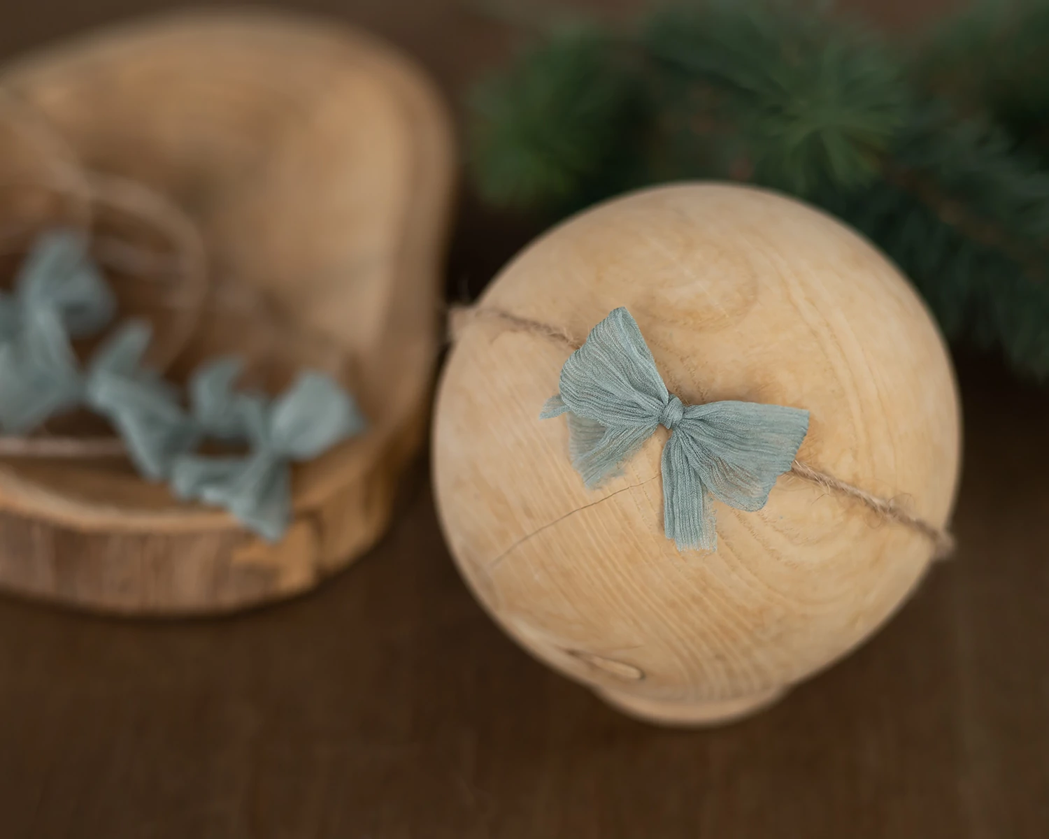 Eucalyptus green - natural silk bow headband