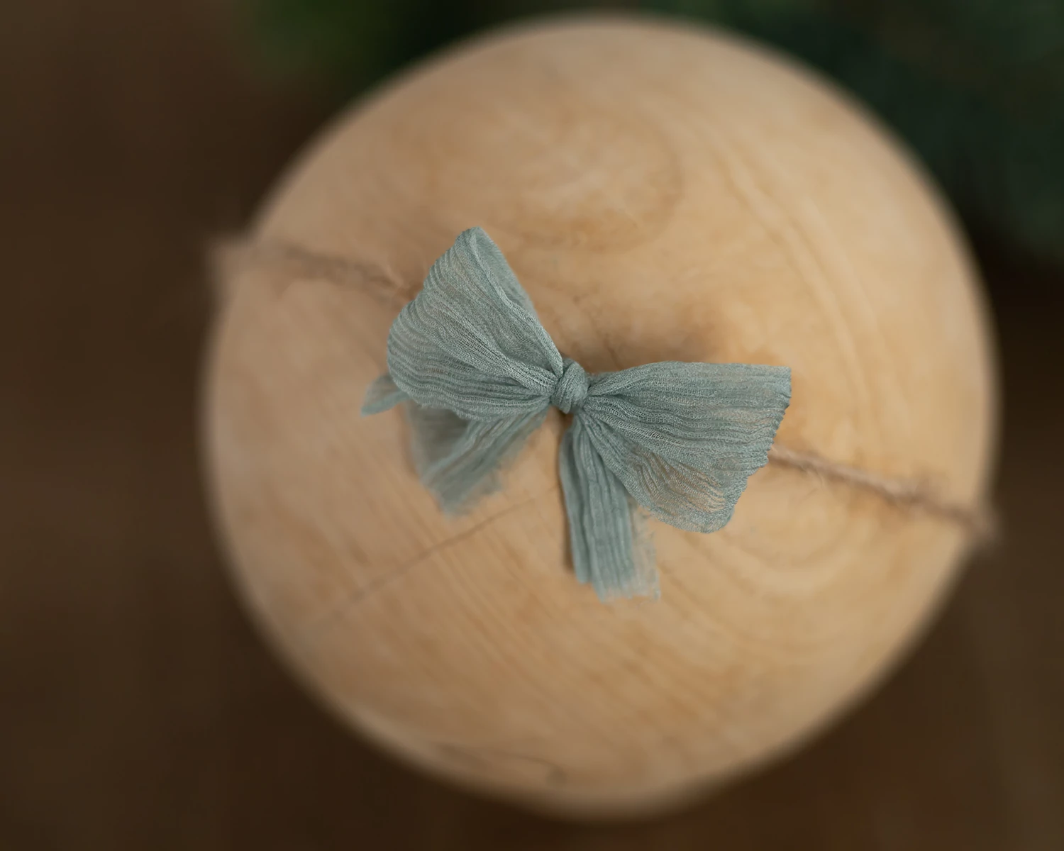 Eucalyptus green - natural silk bow headband