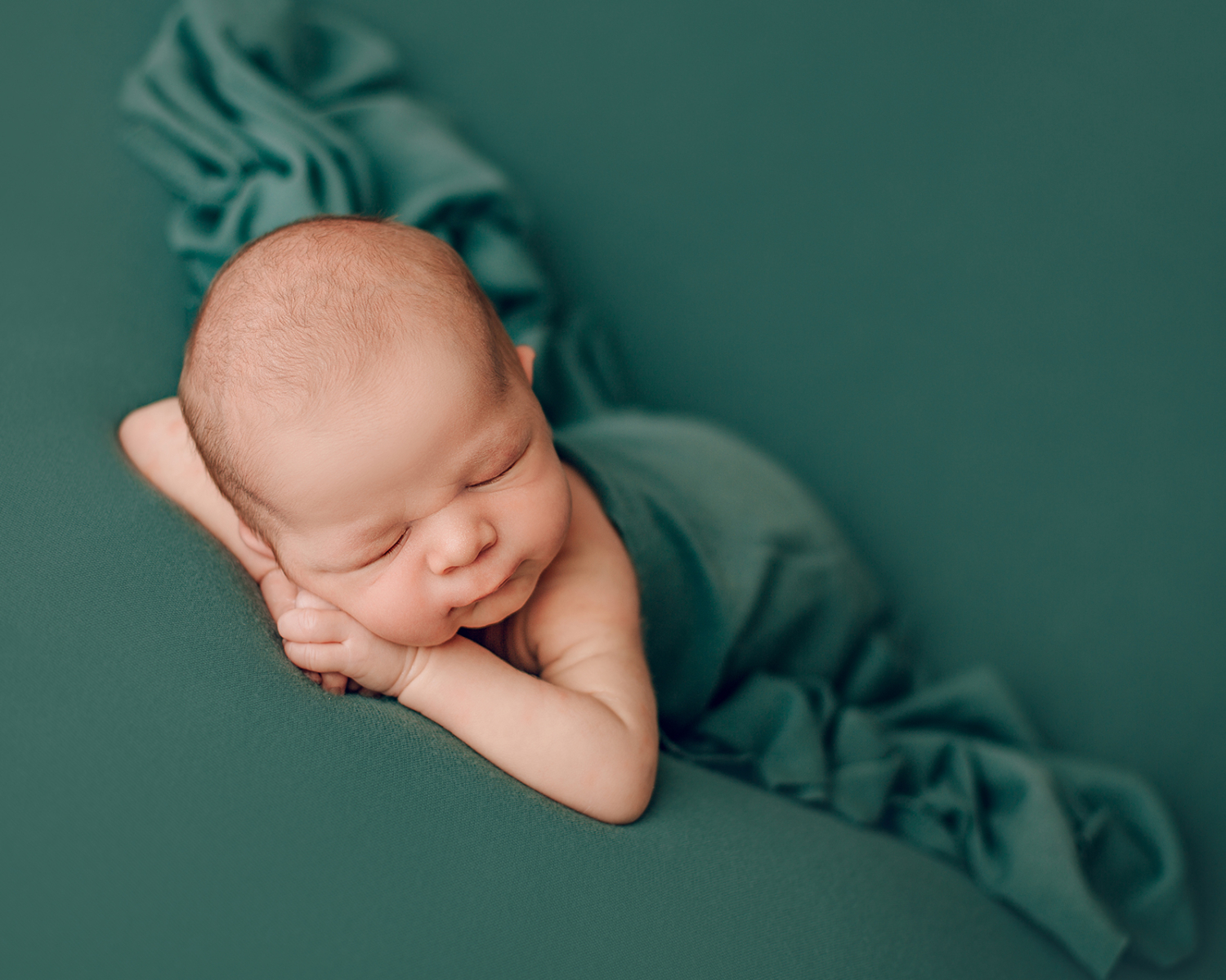 Sea Green Beanbag Backdrop and wrap in set