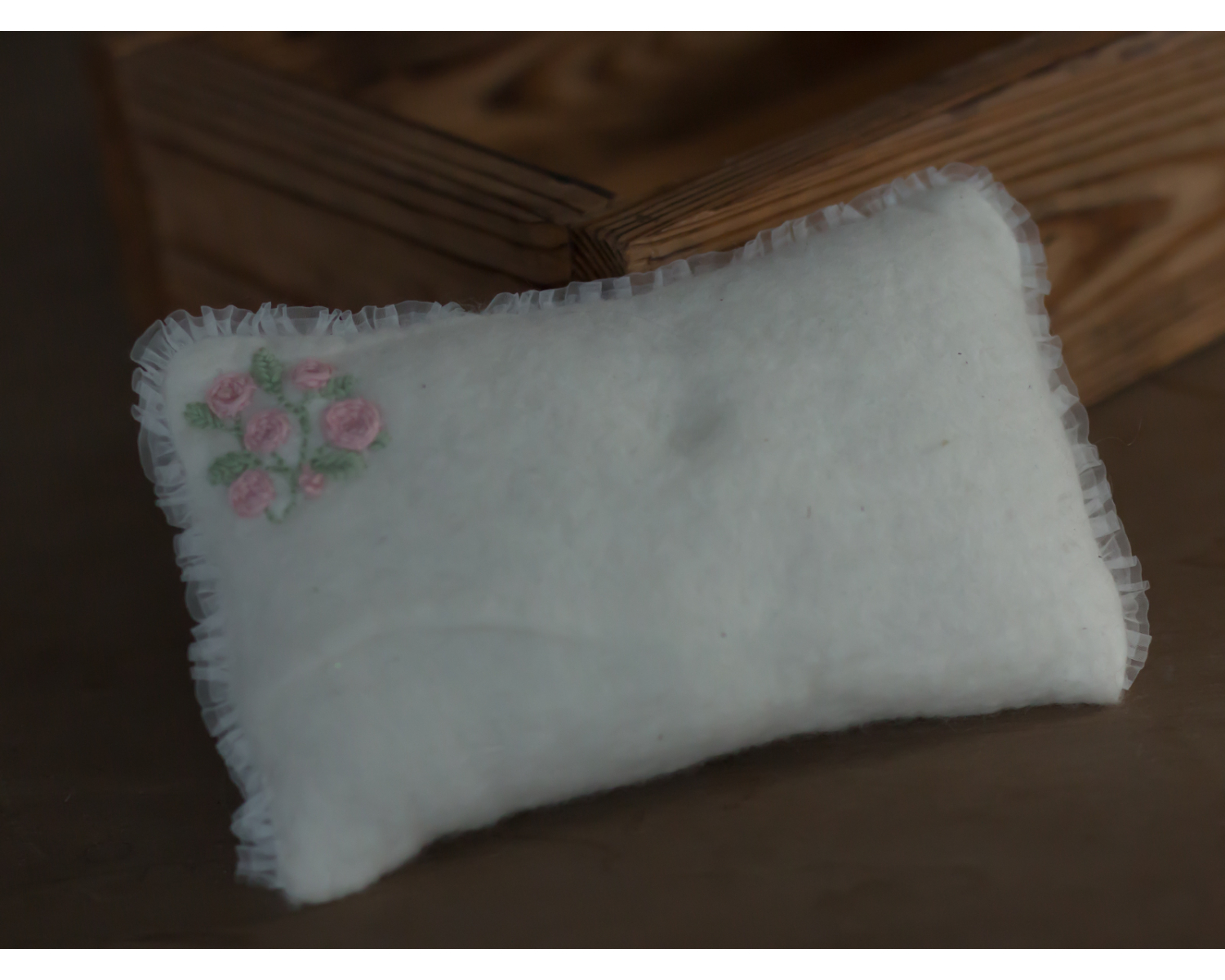 Felted Pillow with Flowers