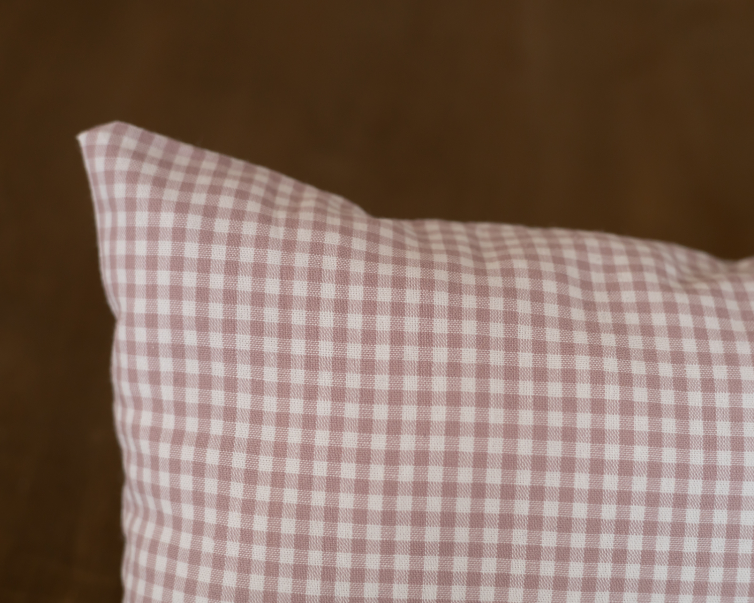 Checkered Blush Set: Pillow and Headband