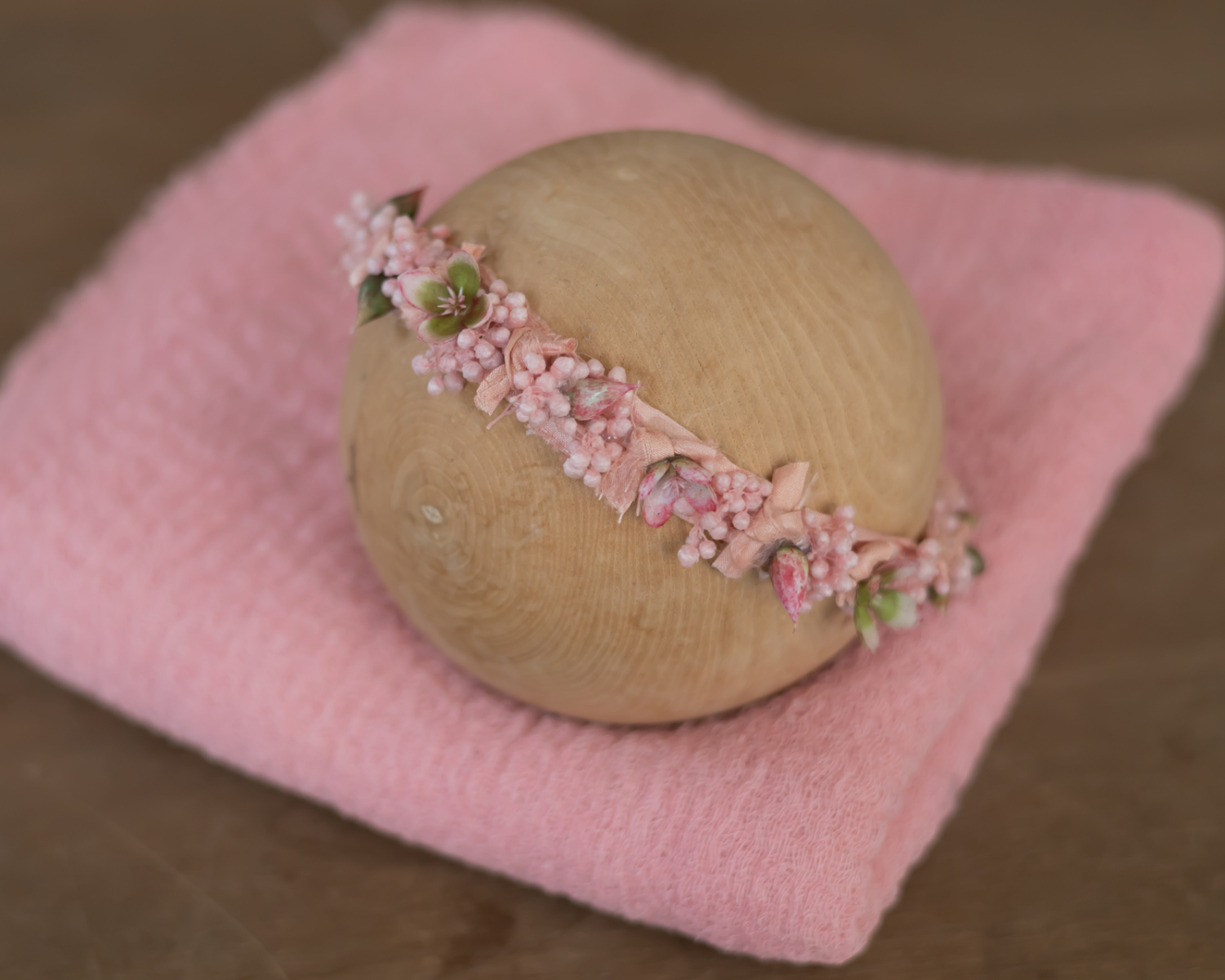 Baby pink headband + gauze wrap set