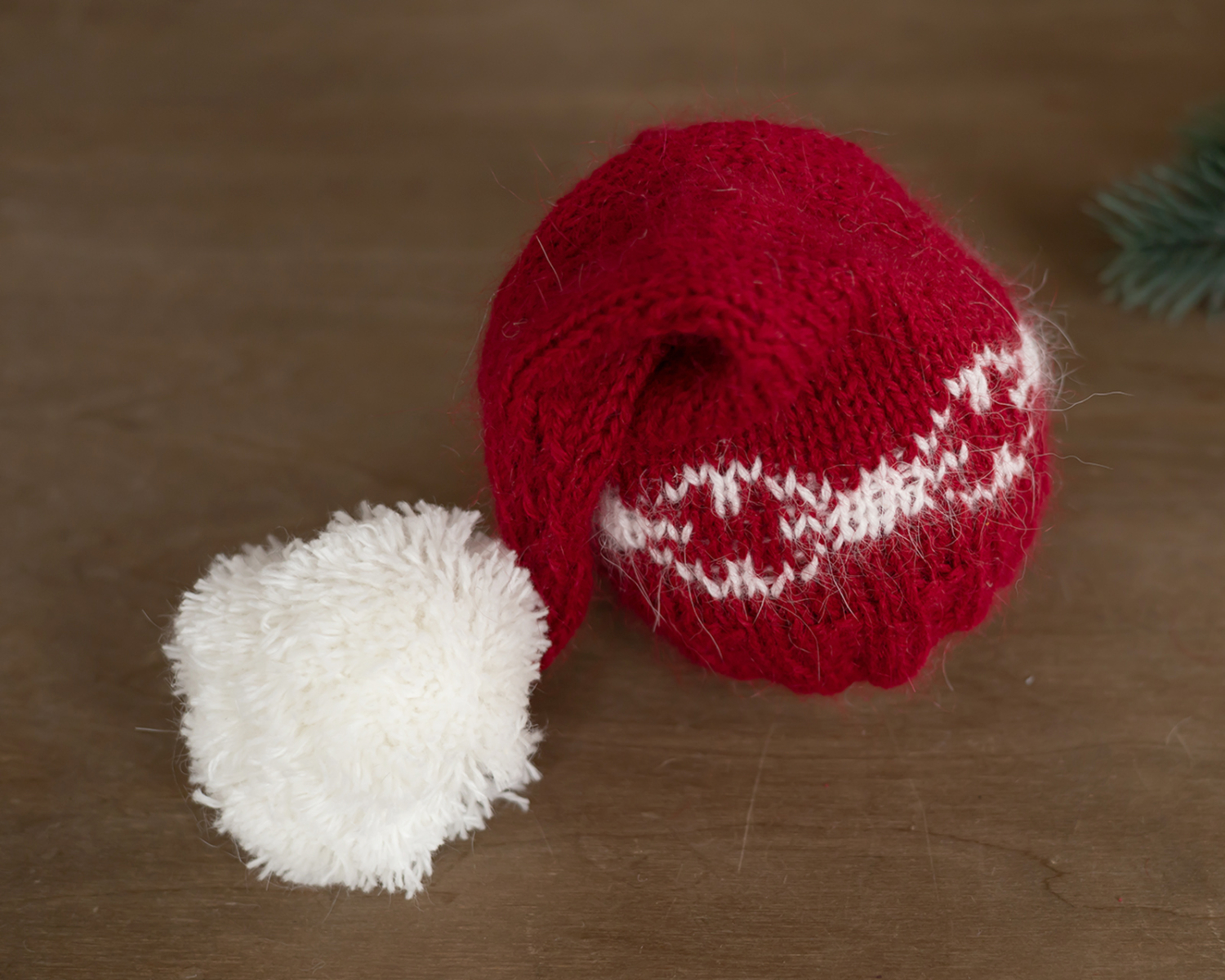 Red-White Newborn Santa Sleepy Hat  0-2 month