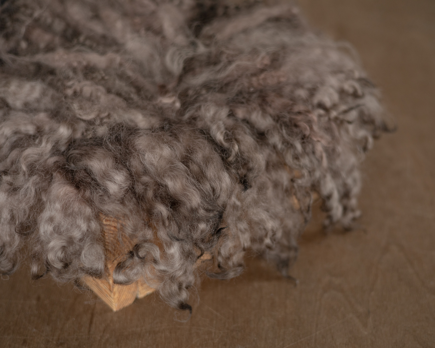 Brown Felted Curly Fur