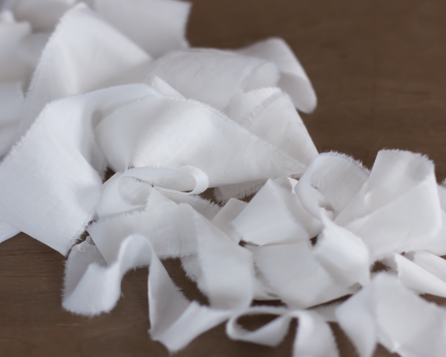 White Cotton-Silk Ribbon - 4cm