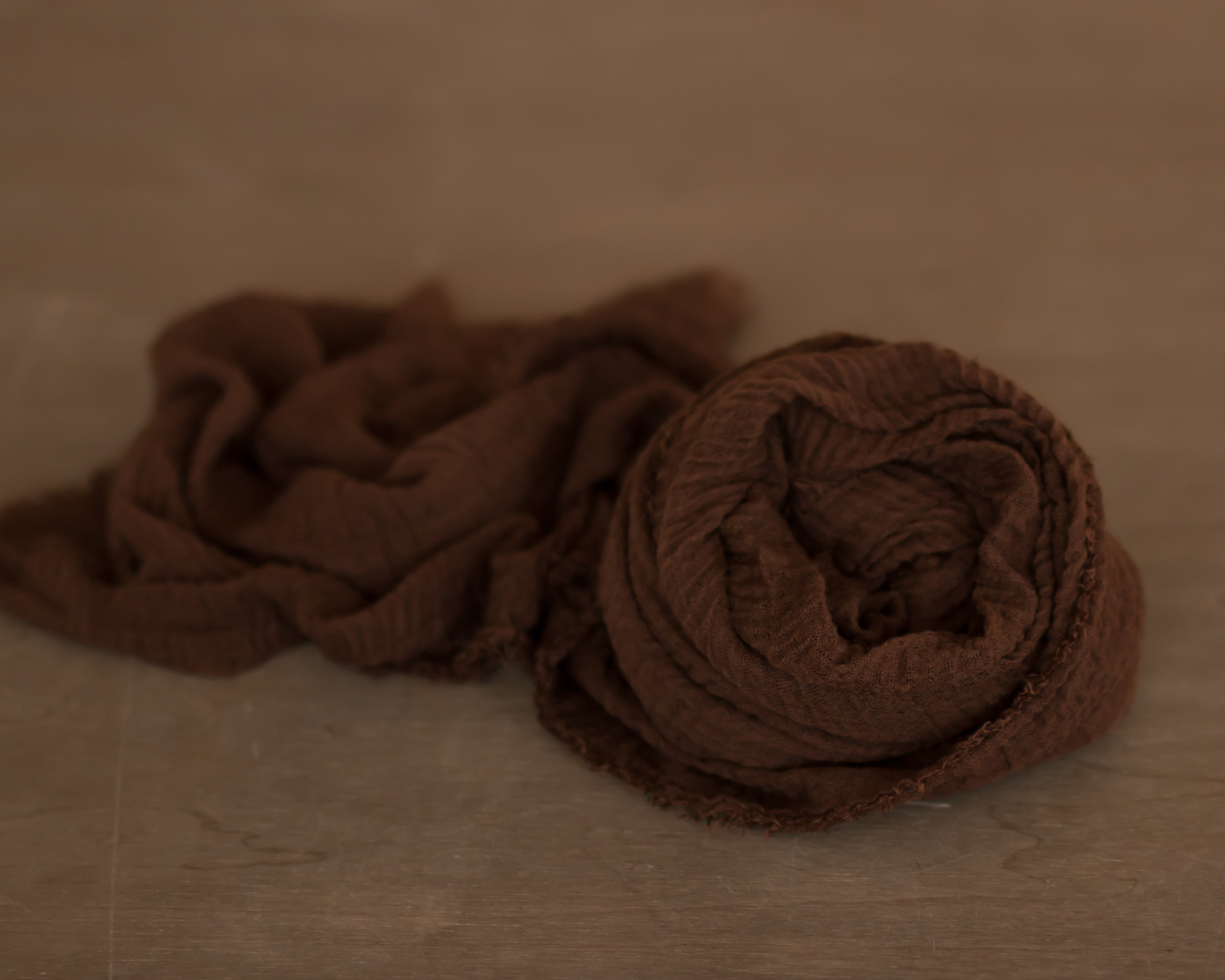 Dark brown  fringed scarf