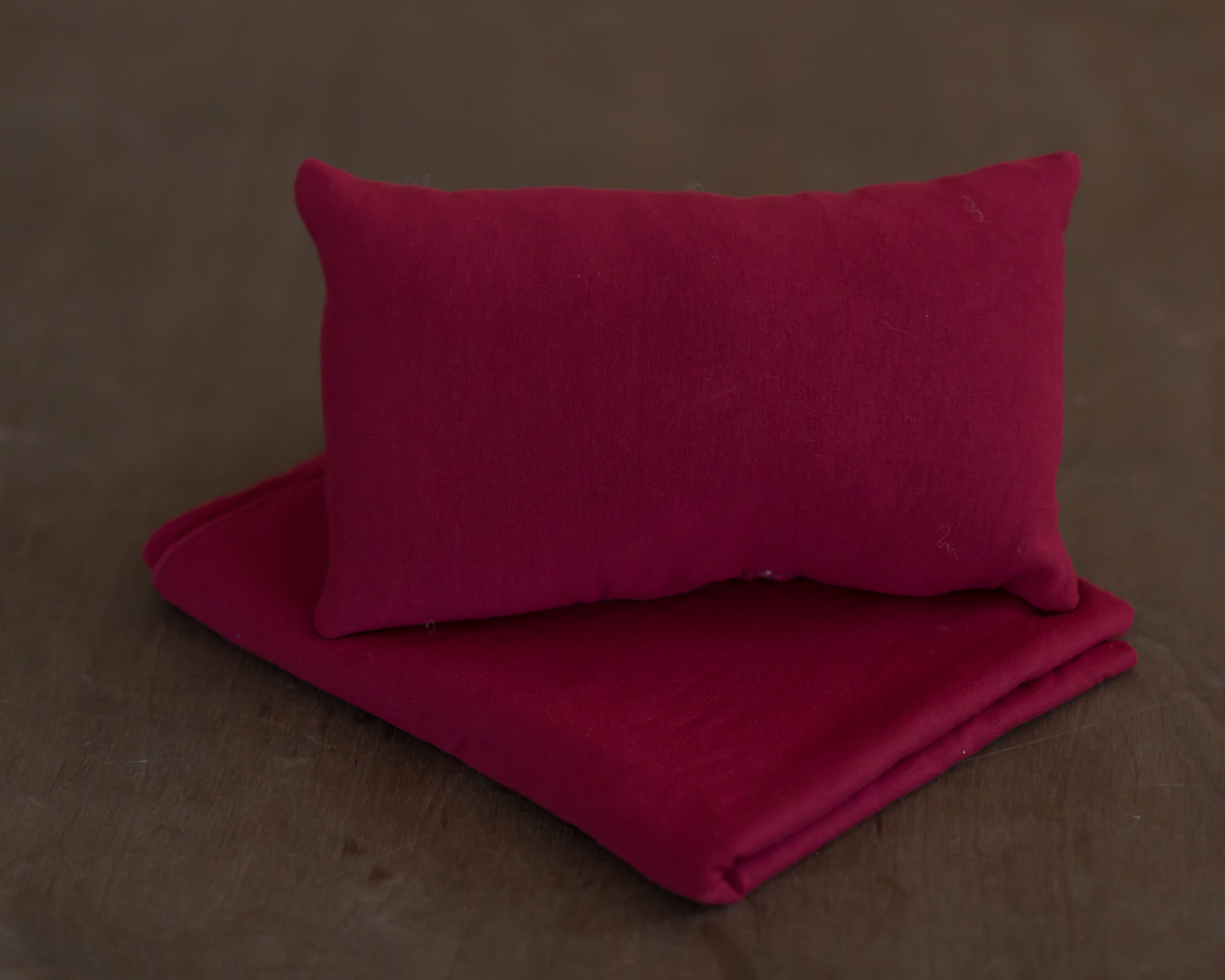 Mat red posing pillow - newborn photo prop