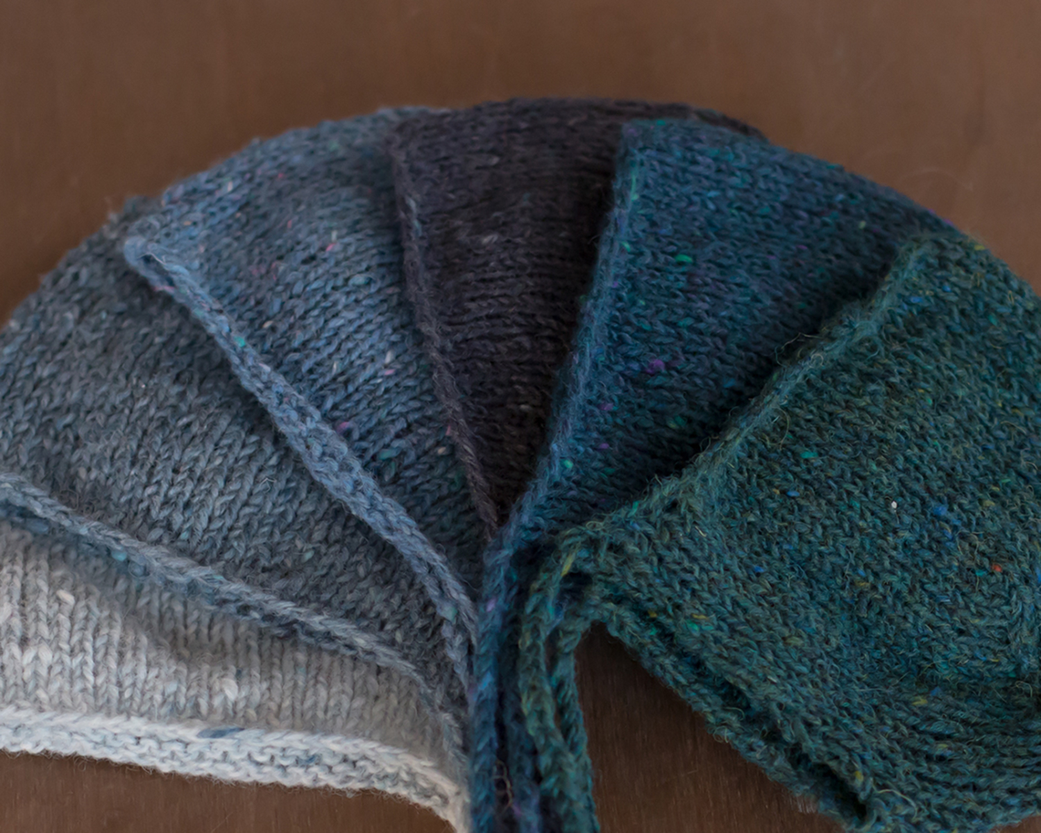 Kék tweed  rusztikus 3 újszülött bonnet